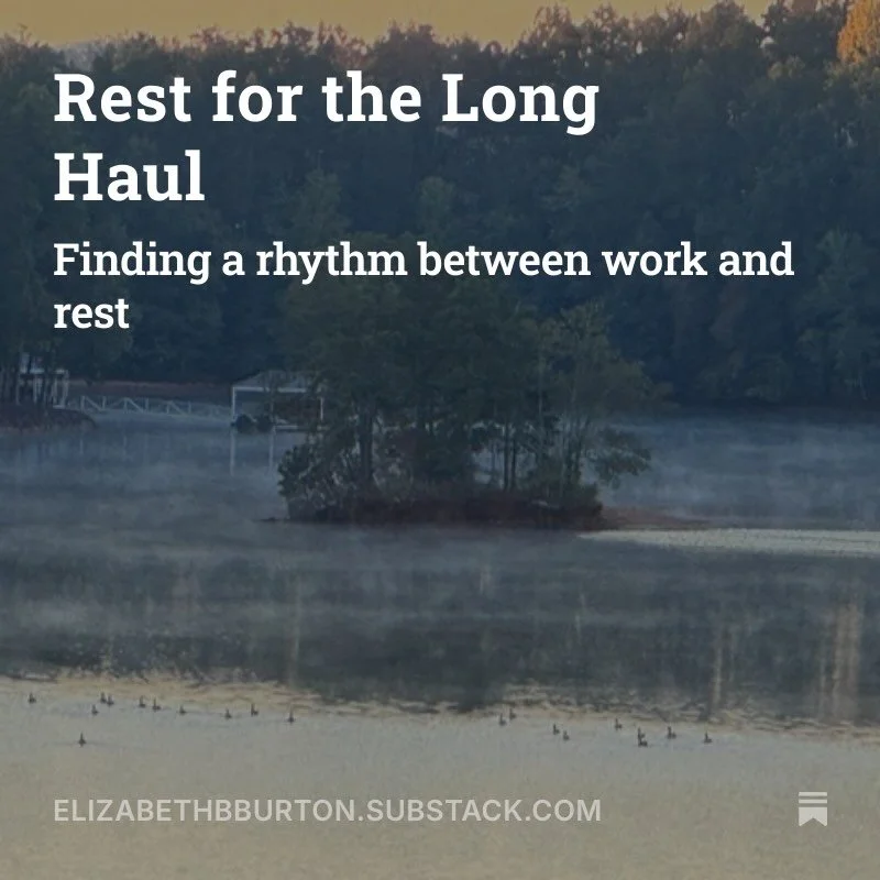 Happy Sunday.🩶

A reflection on finding the kind of rest that sustains us for the long haul, reminding us to embrace our boundaries and limits, so that we can press on&mdash;dancing between rhythms of rest and work.✨

Curious how this lands with you