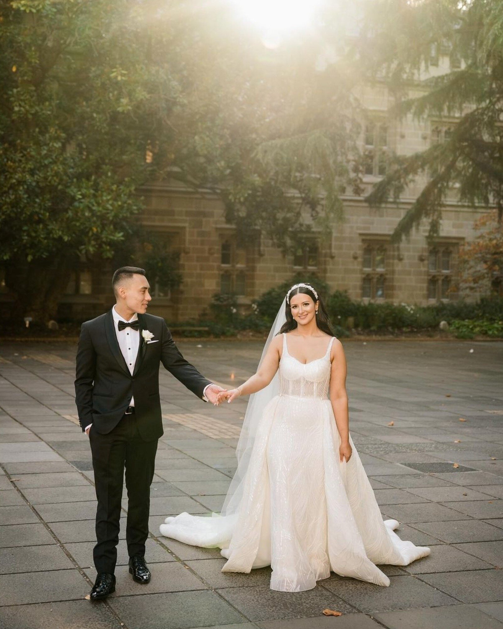 Golden Hour! Gorgeous Bride @adrianachircop_ looking so stunning in her custom Elysian Gown! ✨Captured by @studio477_photographic_art 

Store- @raffaeleciucabridal 
Flowers @flowersbygee_ 
Hair - @krystal.hairstylist 
Makeup - @ashglamour.makeup 
Ven