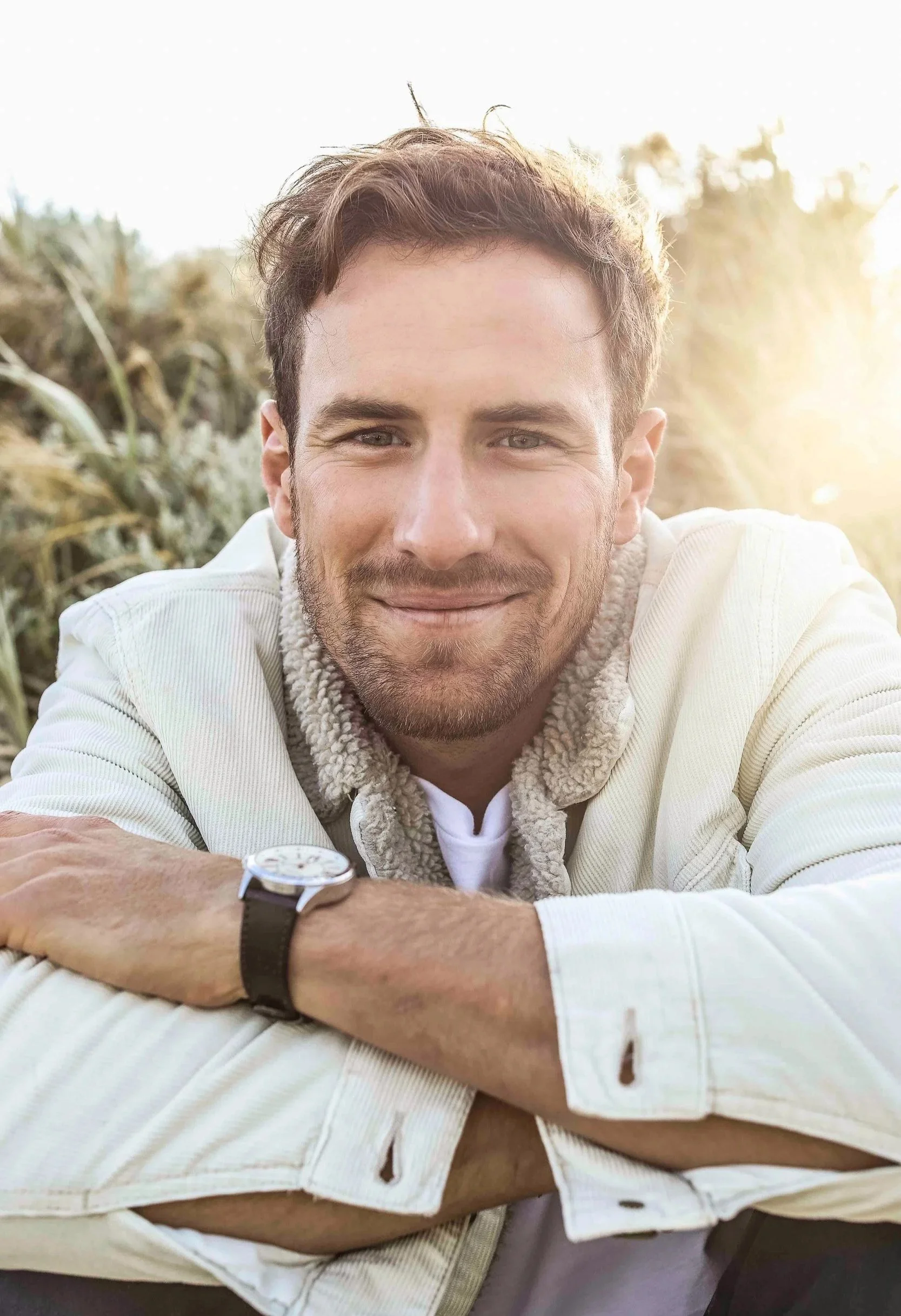 Sunrise portrait of Australian actor and musician Joel Jackson photographed by Rebecca Hitch in Perth, Western Australia