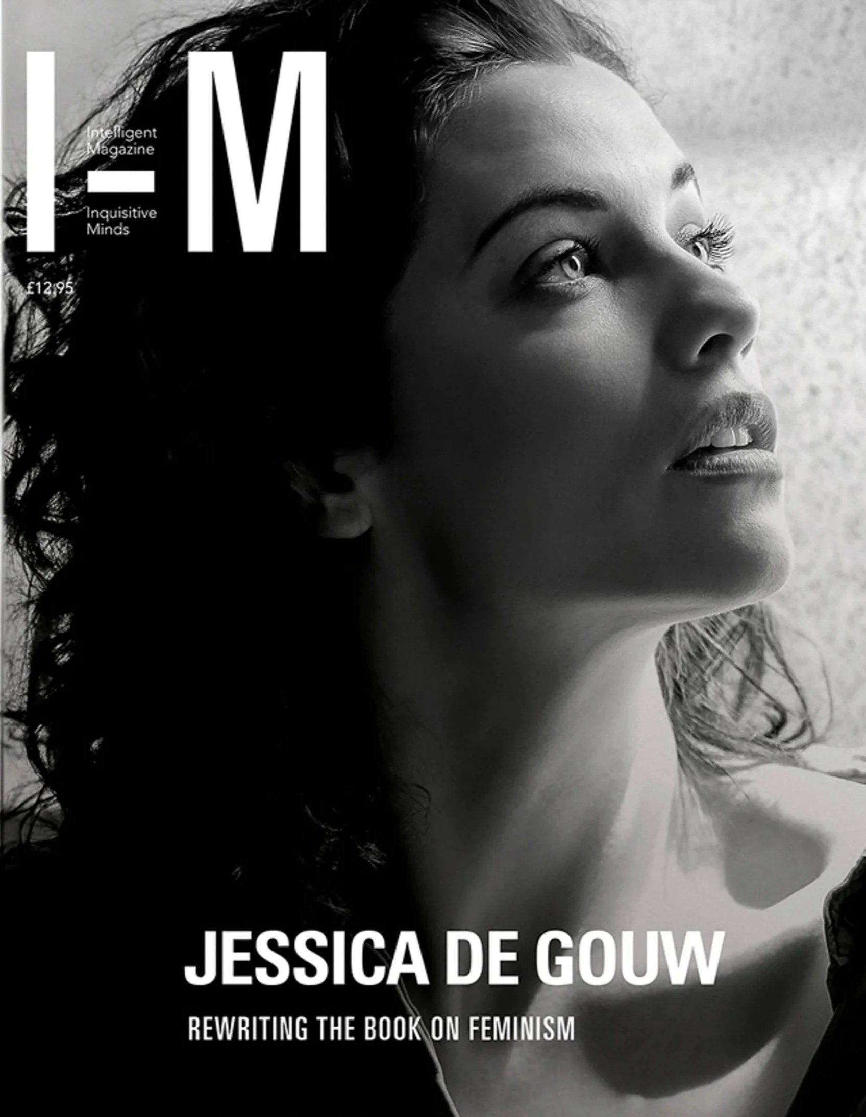 Black & white editorial cover of actor Jessica De Gouw for I-M Magazine London, photographed by Rebecca Hitch