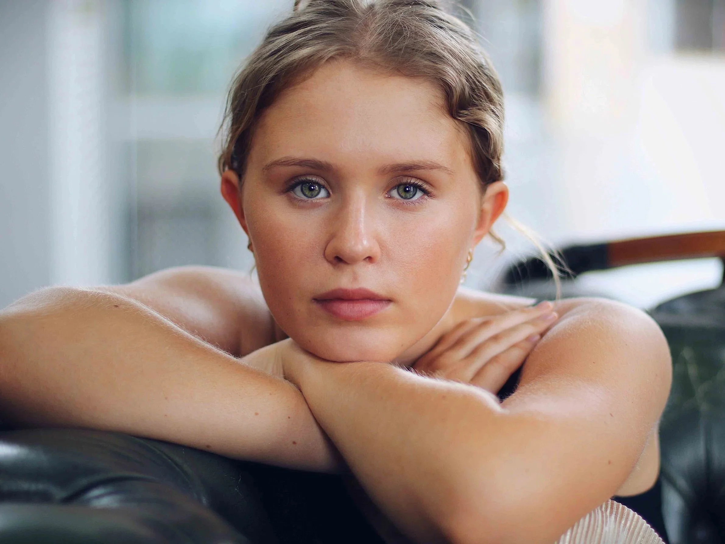 Natural-light portrait of actor Eliza Scanlen photographed by Rebecca Hitch in Sydney