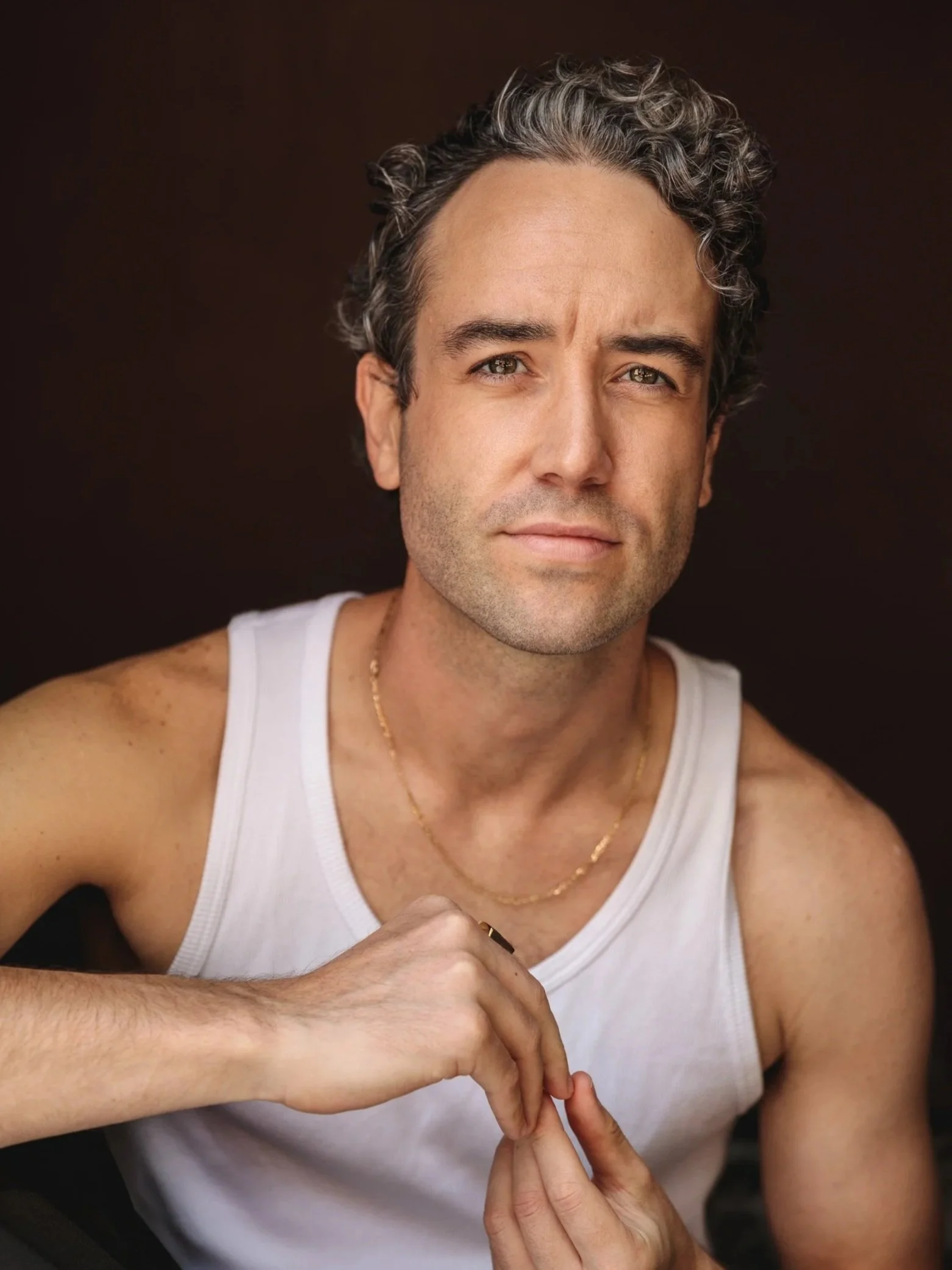 Headshot of actor Tel Benjamin photographed by Rebecca Hitch in Sydney