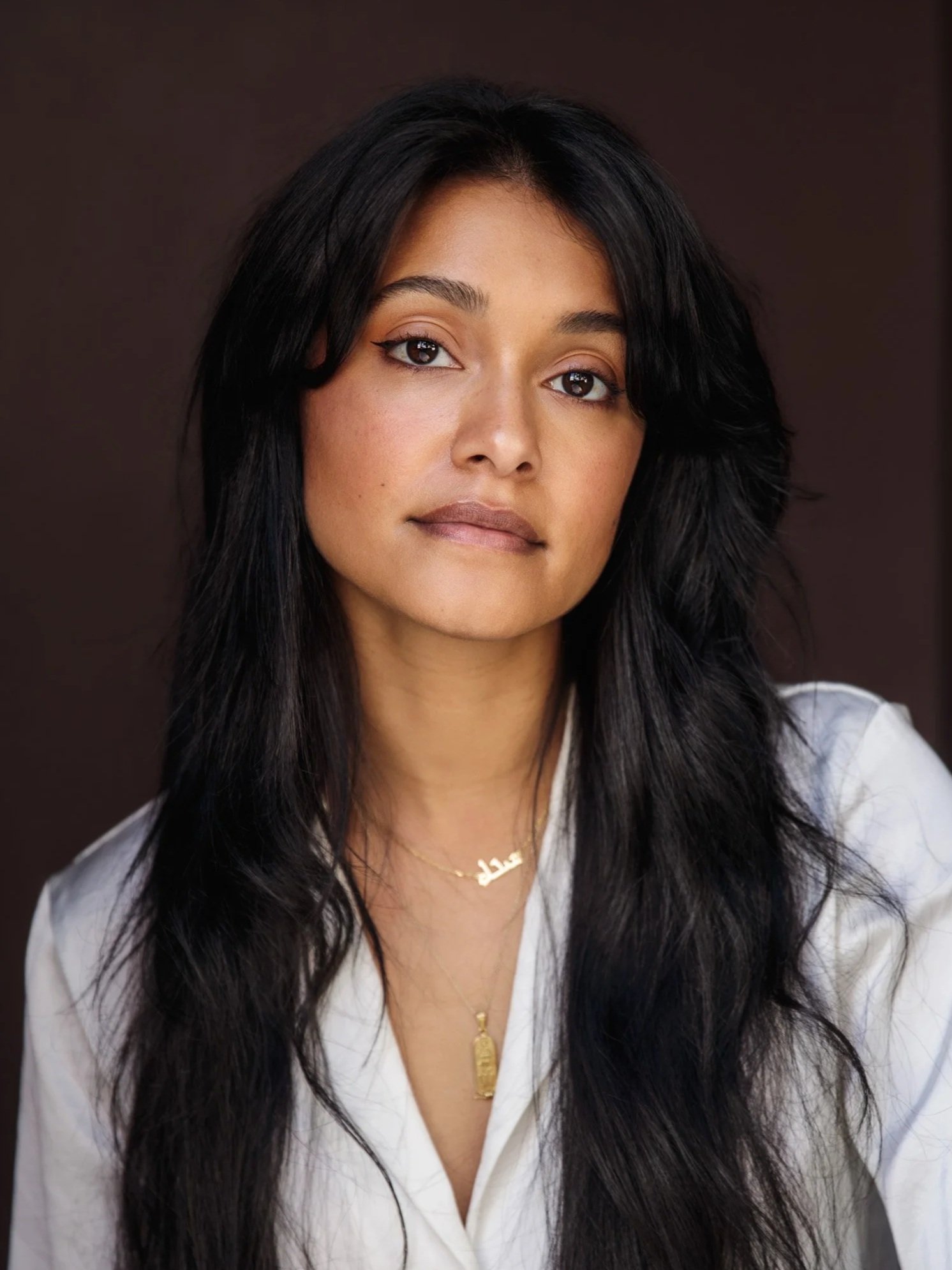 Headshot of actor Sana'a Shaik photographed by Rebecca Hitch in Sydney
