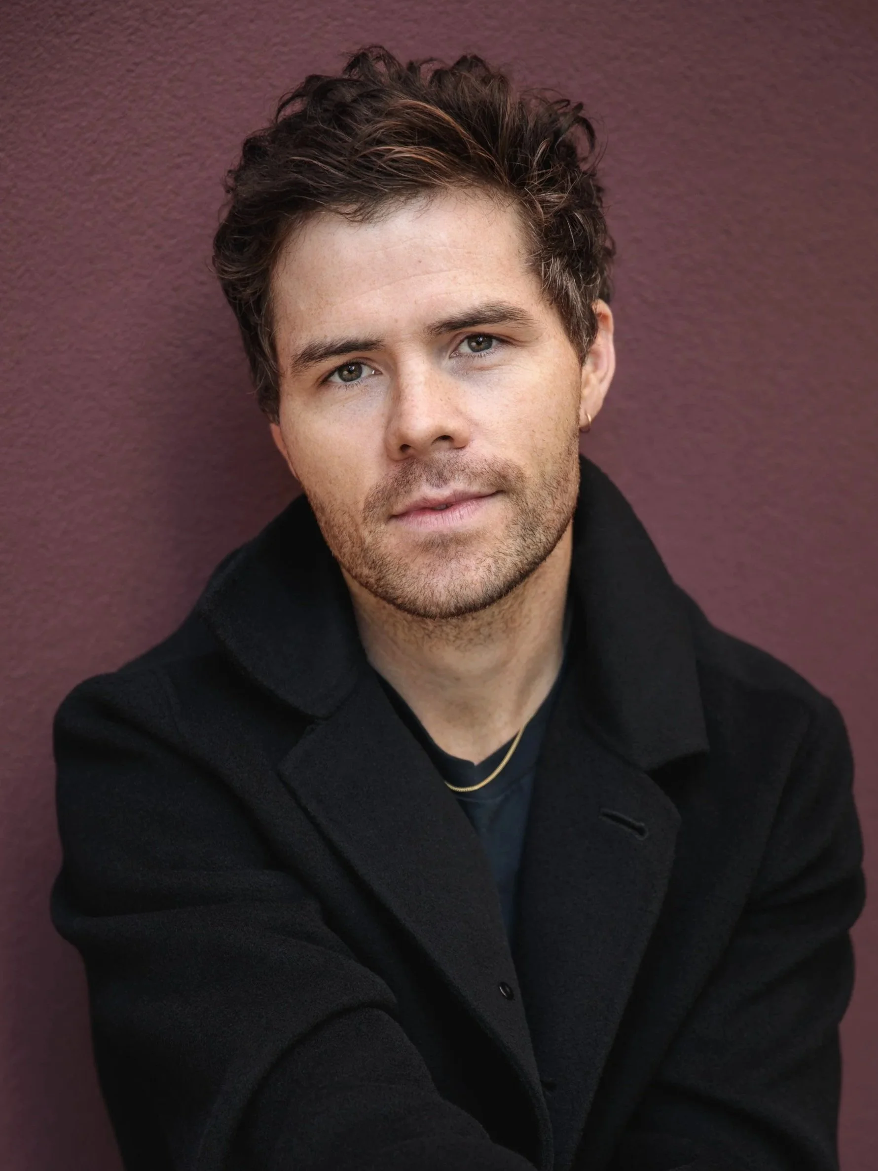 Headshot of actor Lucas Linehan photographed by Rebecca Hitch in Melbourne