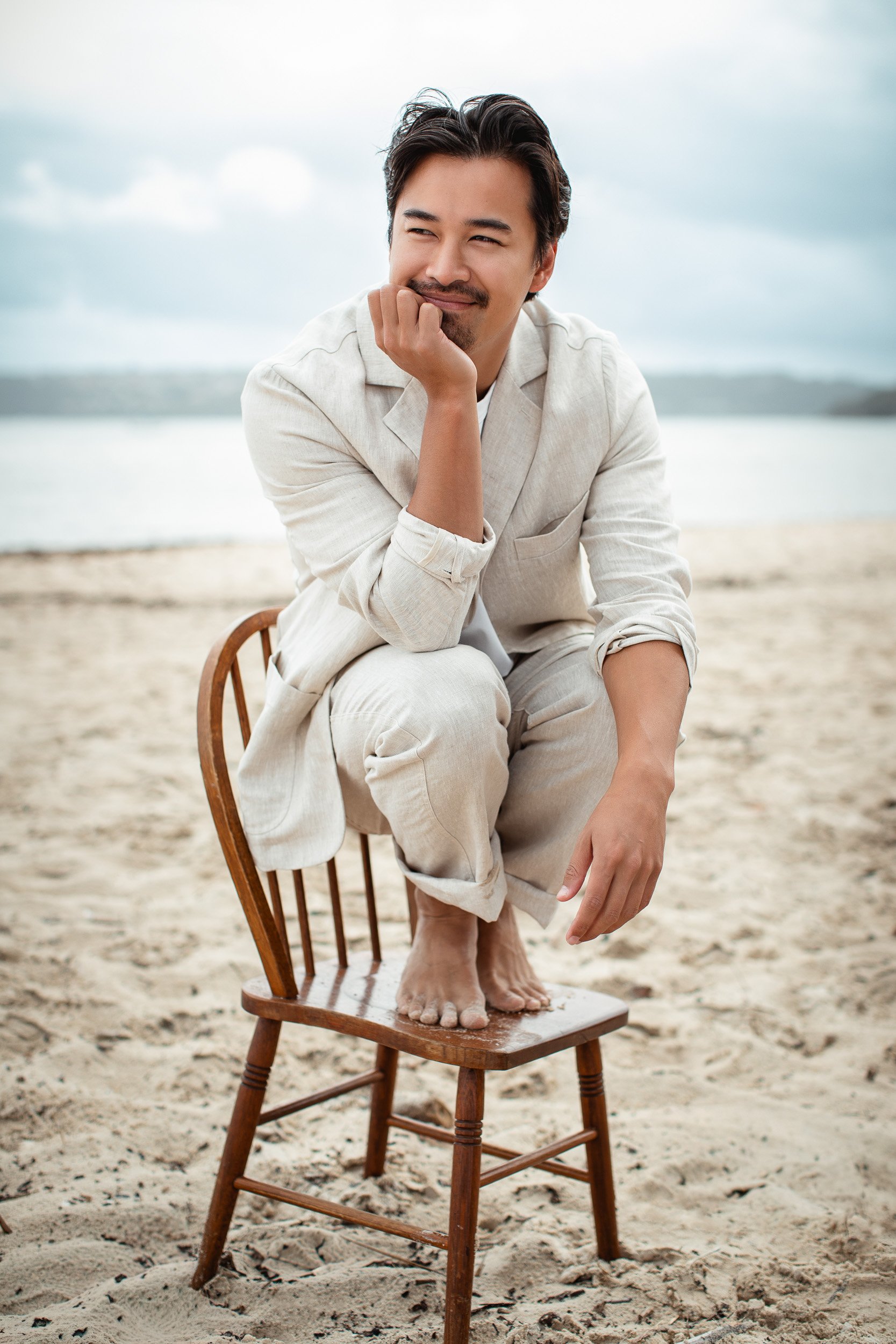 Portrait of actor Jordan Rodrigues photographed by Rebecca Hitch in Sydney 