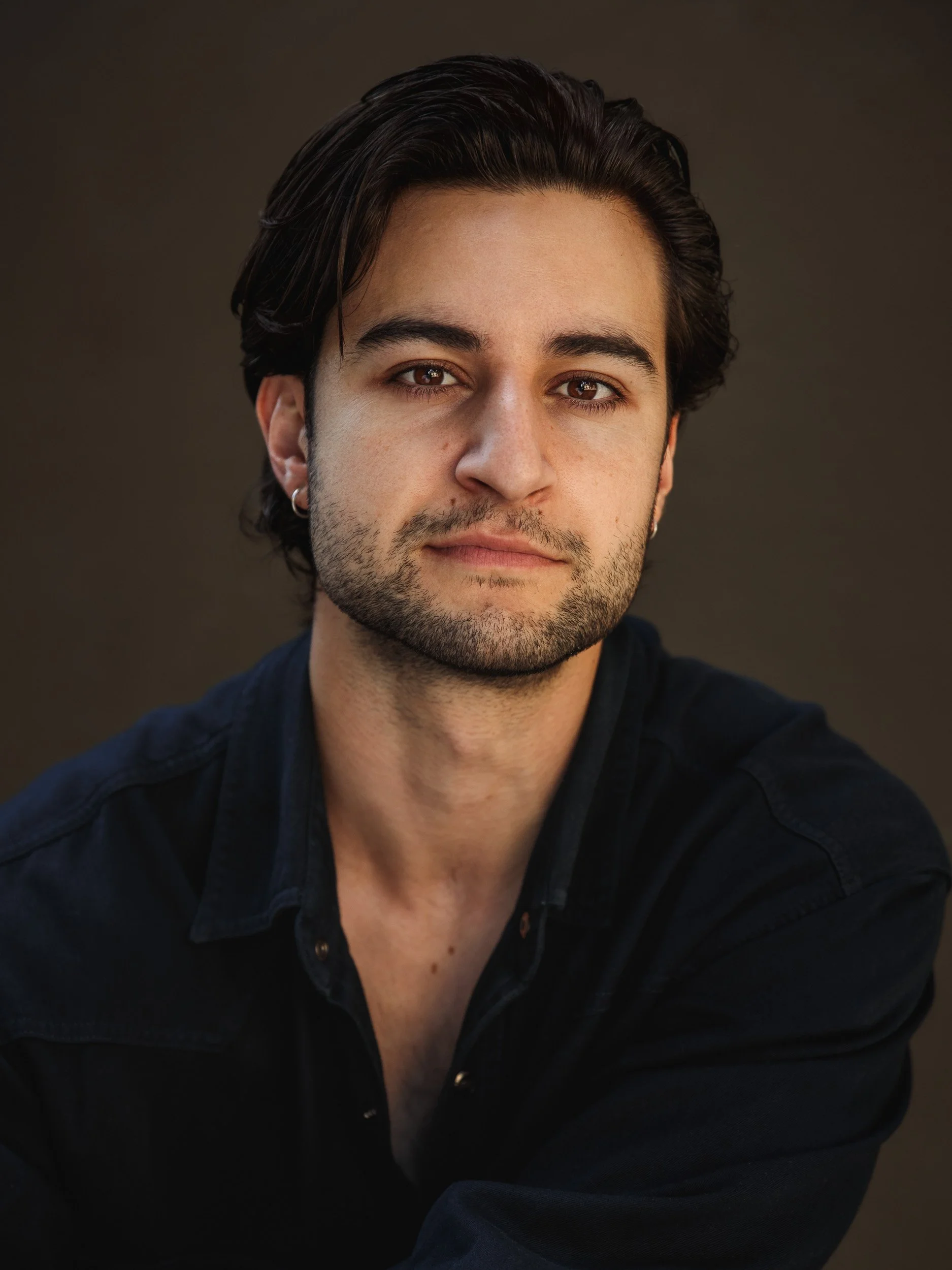 Headshot of actor Joshua Shediak photographed by Rebecca Hitch in Sydney