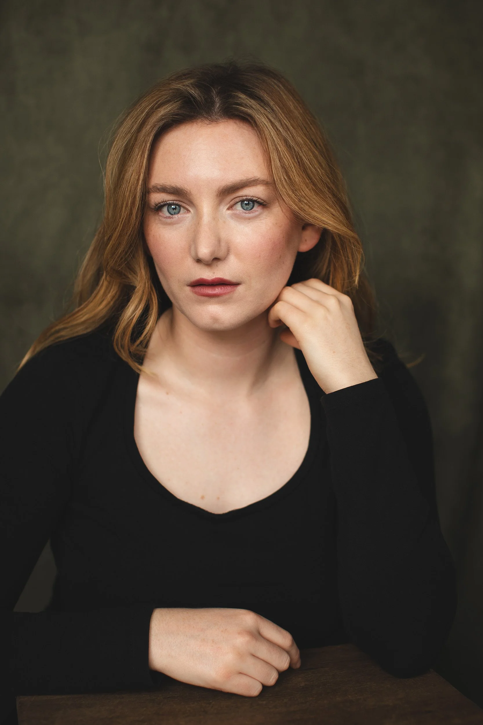 Studio portrait of actor Alexandra Jensen photographed by Rebecca Hitch in Sydney