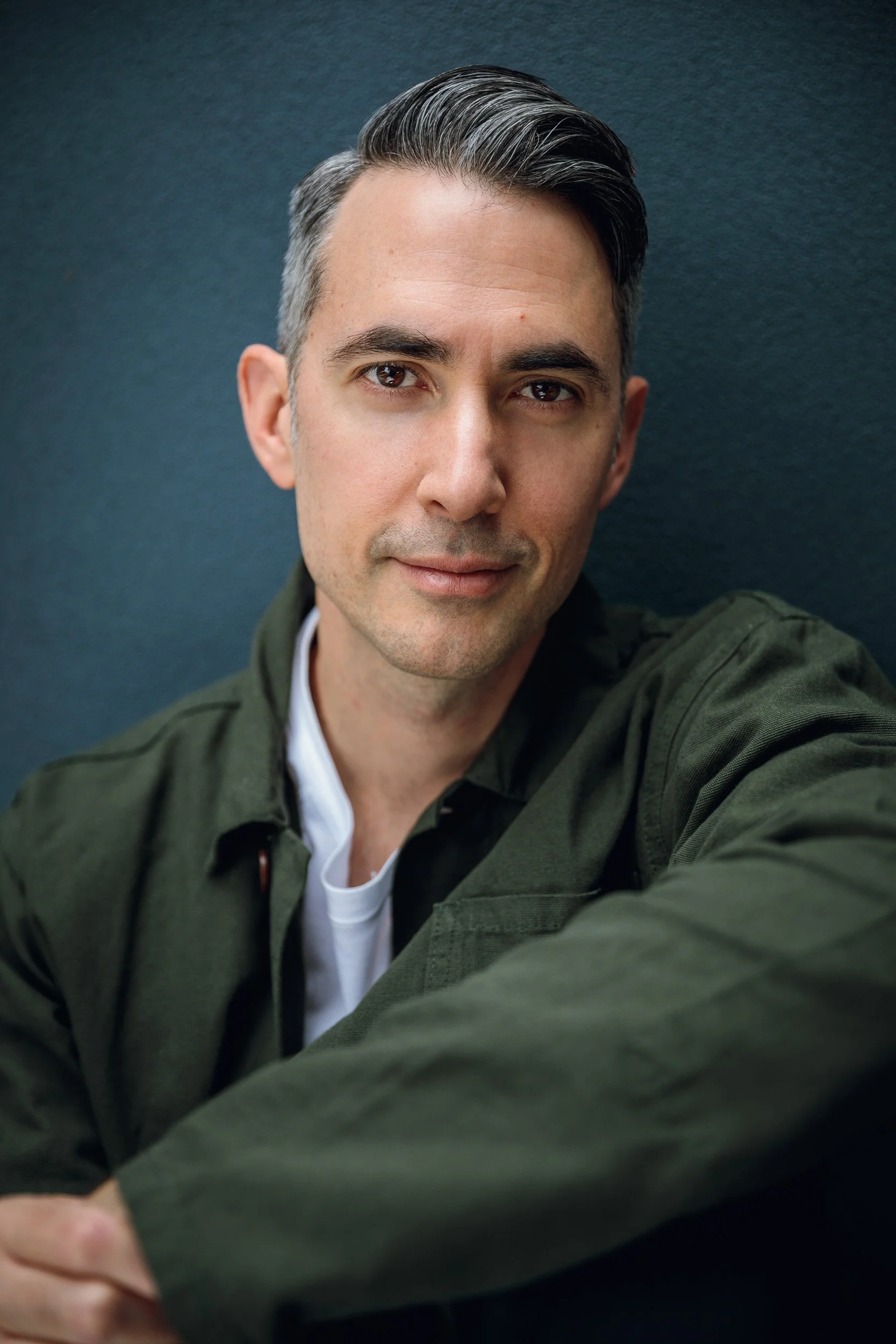 Headshot of actor writer, actor and director Adriano Cappelletta photographed by Rebecca Hitch in Perth