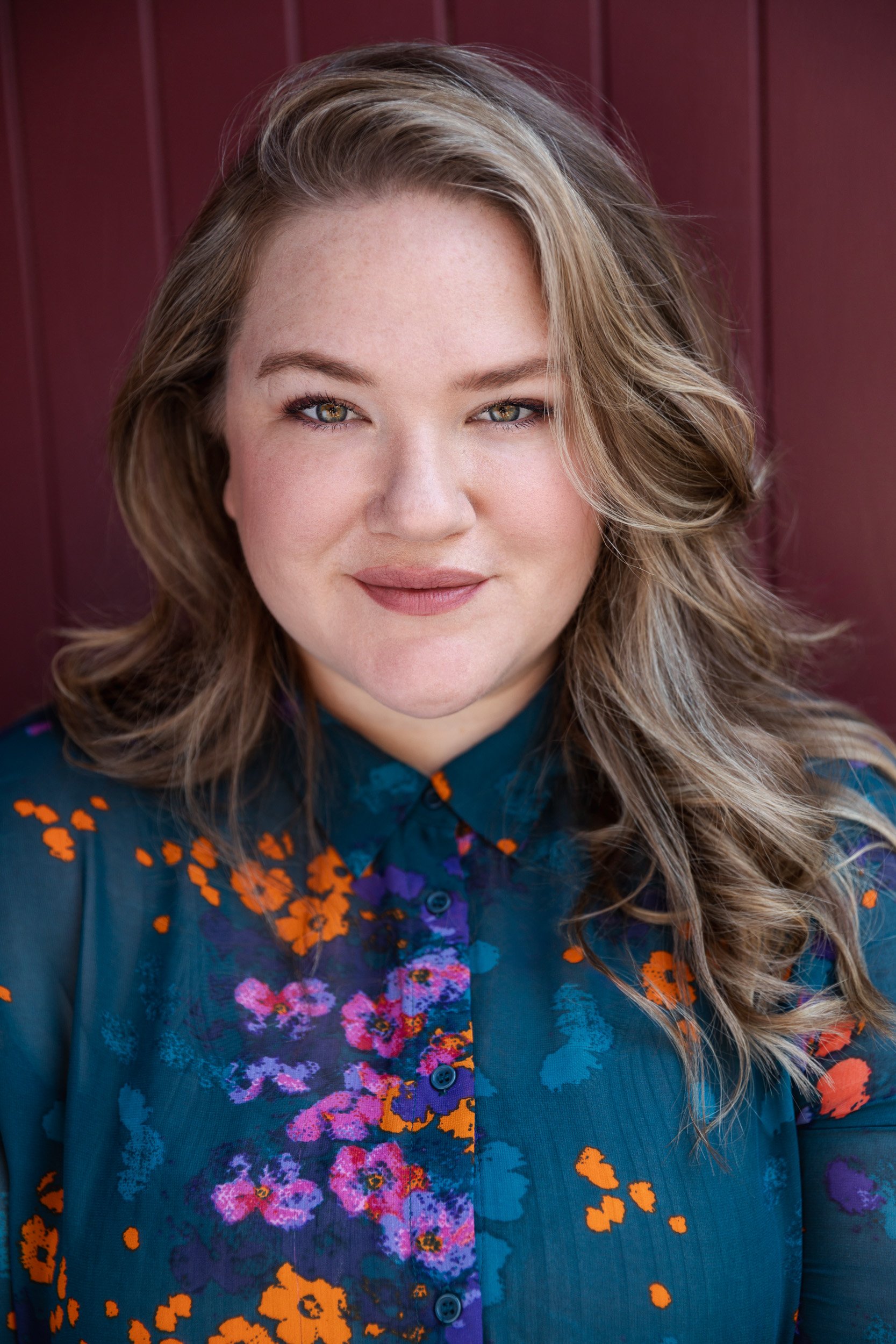 Headshot of actor Megan Hollier photographed by Rebecca Hitch in Perth