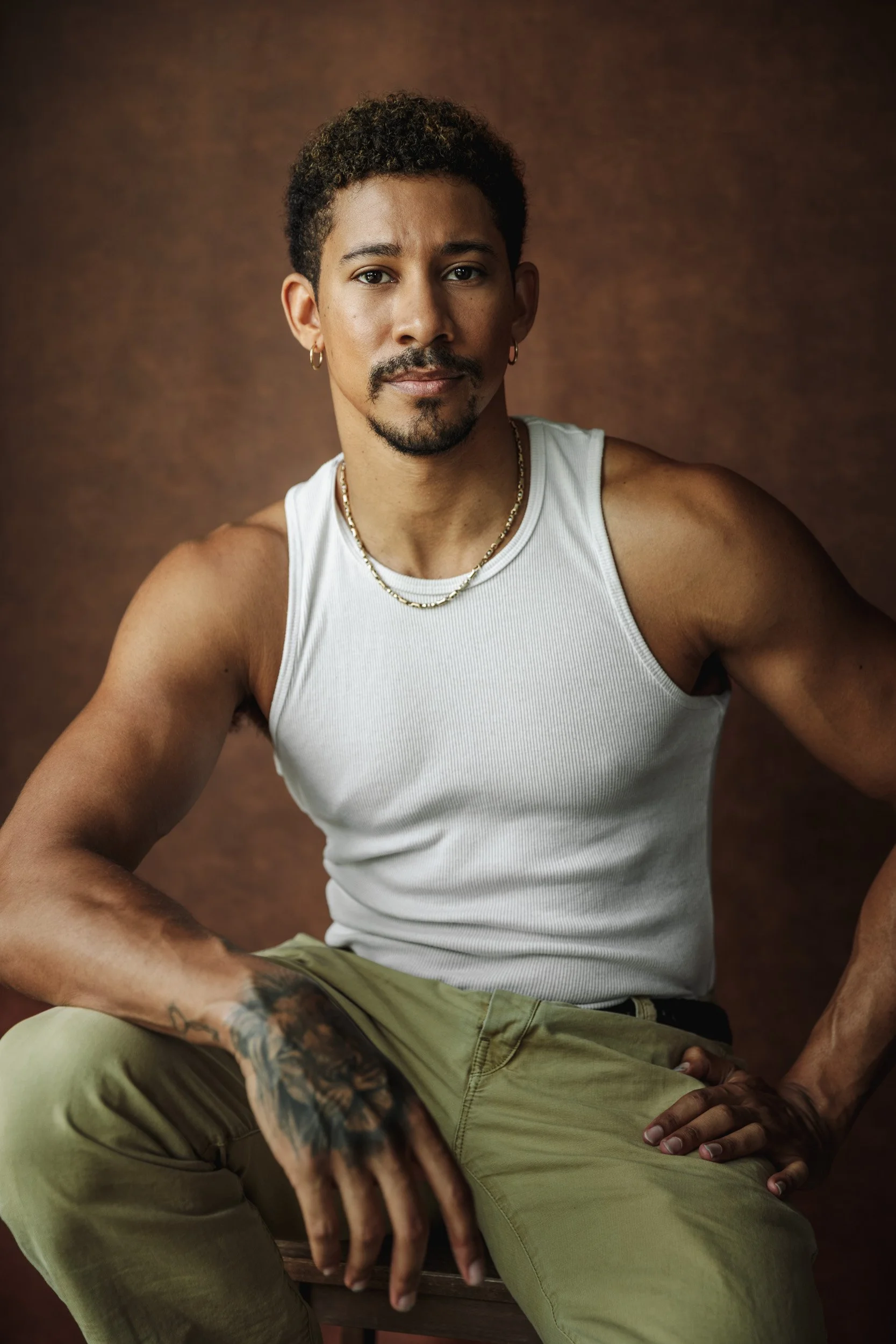 Studio portrait of actor and dancer Keiynan Lonsdale by Rebecca Hitch