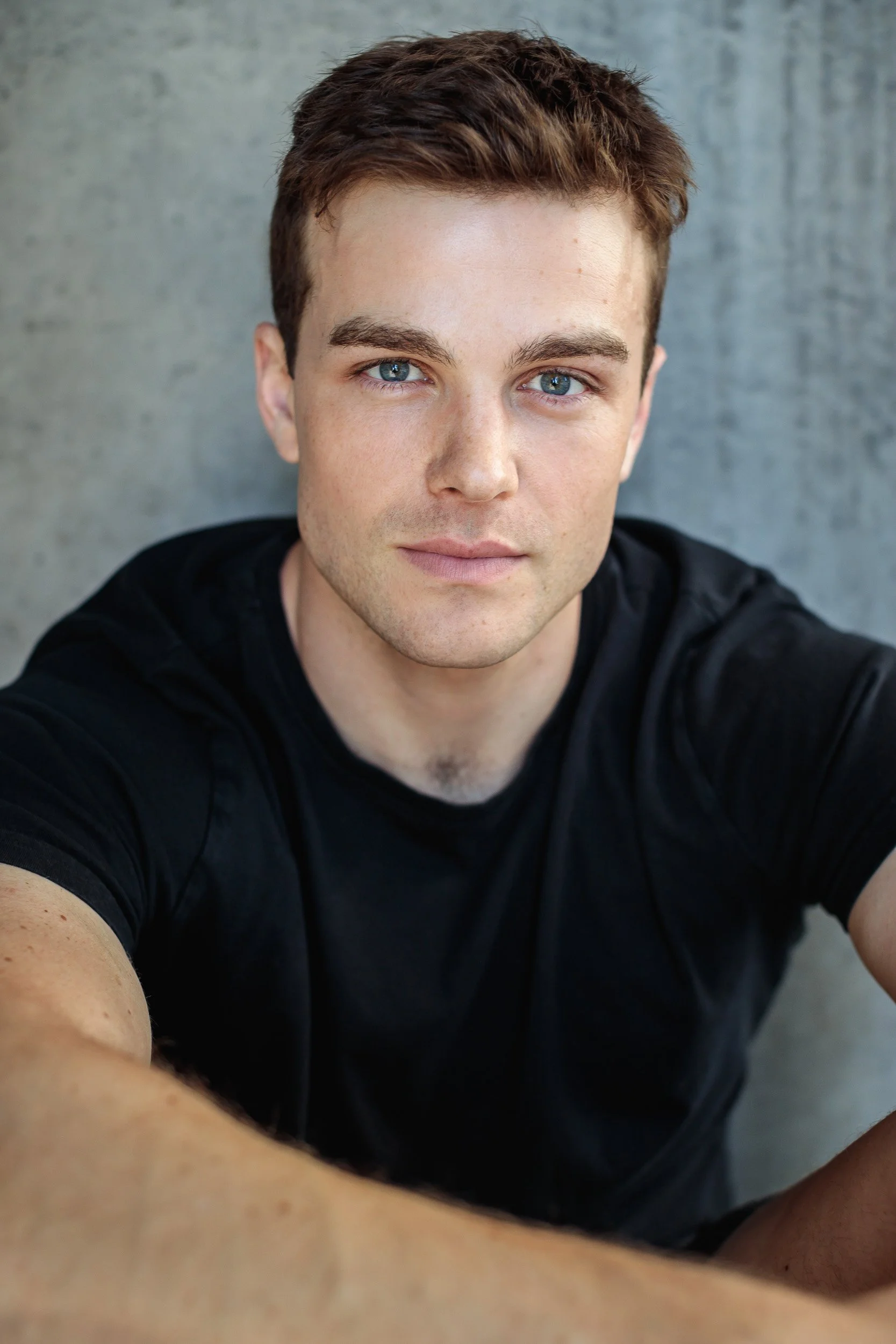 Headshot of actor Joshua Orpin photographed by Rebecca Hitch in Melbourne