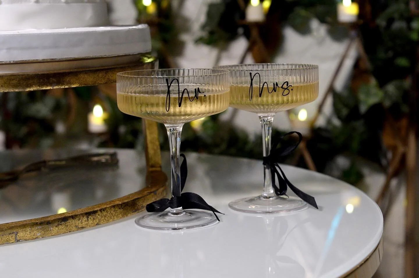 To love, laughter, and happily ever after 🥂🍰 Traditional champagne coupes beside something sweet, marking the beginning of forever for Mr. &amp; Mrs.

📸: @photobylouis 

#BaronessWedding #BaronessReception #BaronessChampagne #BaronessBliss
