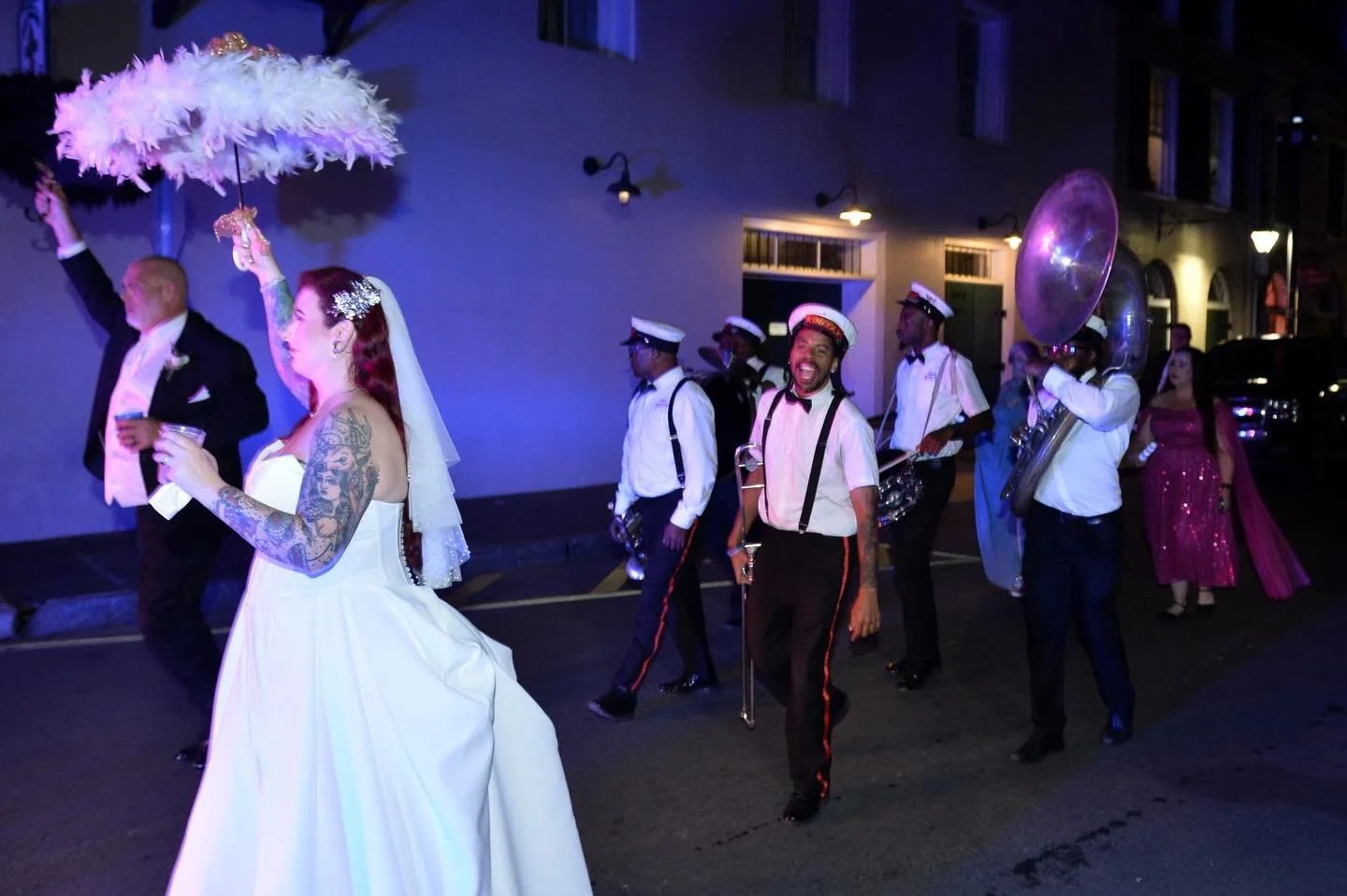 Dancing through the streets with a second line behind them&mdash;this is the New Orleans celebration we live for at the Baroness. ✨🎷

📸: @photobylouis 

#BaronessBliss #BaronessSendOff #BaronessSecondline #BaronessFQ