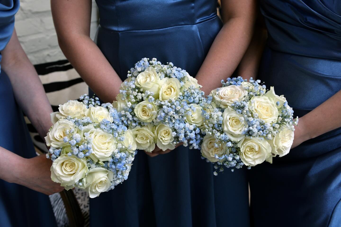 A little &ldquo;something blue&rdquo; 💙 The wedding bouquets came together beautifully, with soft blue blooms tucked in for that perfect touch of tradition and color.

📸: @photobylouis 

#BaronessFQ #BaronessBlue #BaronessWedding #BaronessTradition