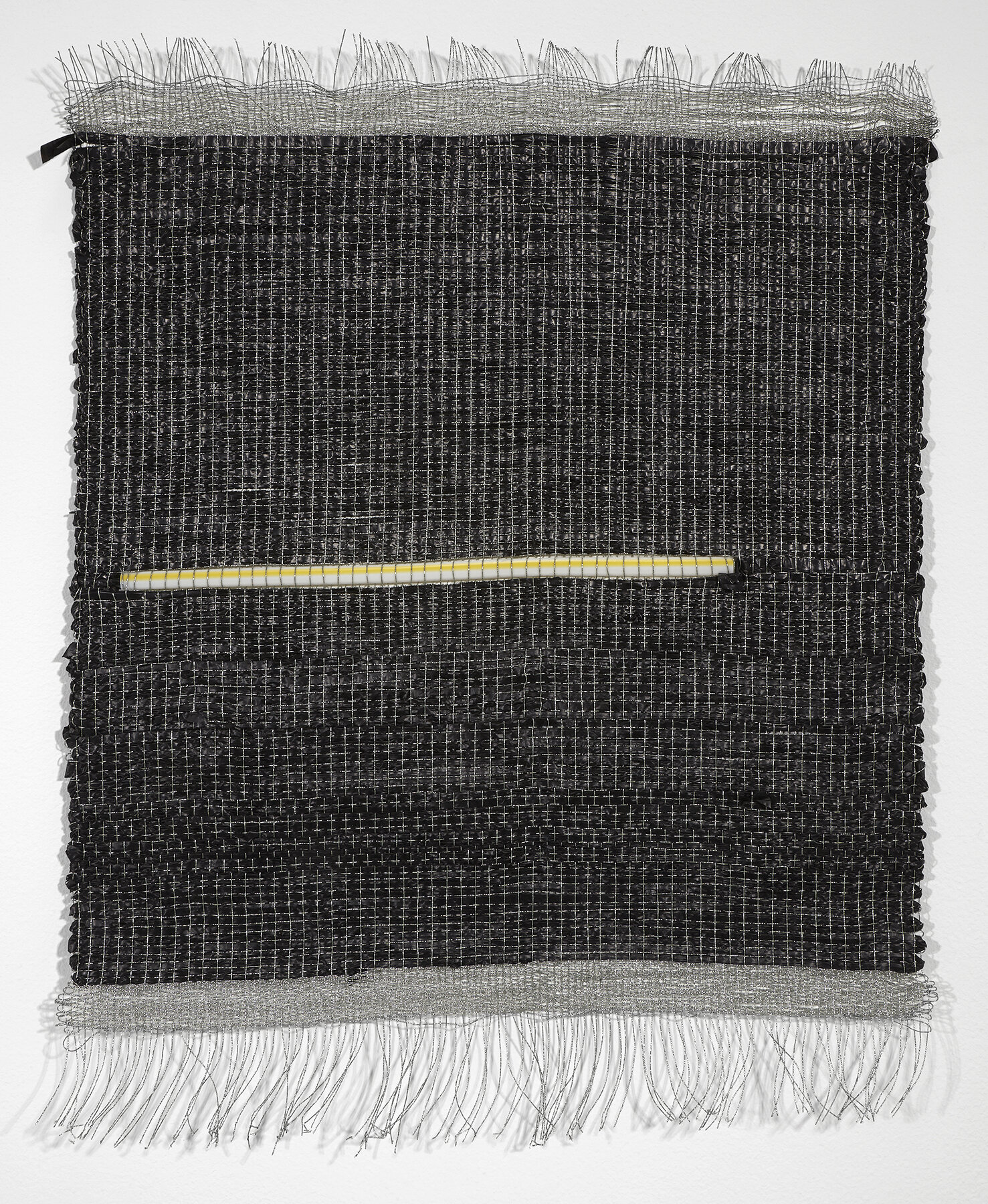 117th and Third, plastic bag and plastic straw, metallic filament.