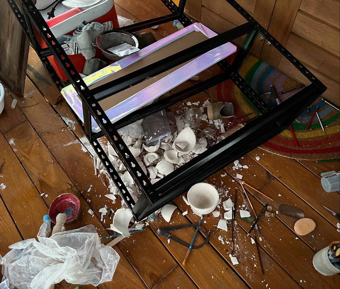 100 km/h winds, and poorly positioned shelving ended up wrecking so many pieces this week. I&rsquo;ve never done a craft where you can lose so much work at once!

Silver linings - now I know where NOT to put pieces as they dry, I&rsquo;ve gotten a un