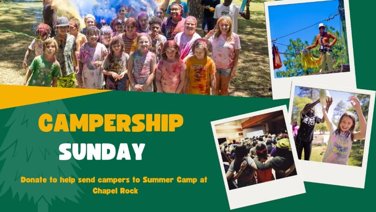 It&rsquo;s almost time for one of the most joyful Sundays of the year &mdash; Campership Sunday! 

Campership Sunday, formerly known as Chapel Rock Sunday, is a day in which we ask each church and congregation members to support the Chapel Rock Campe