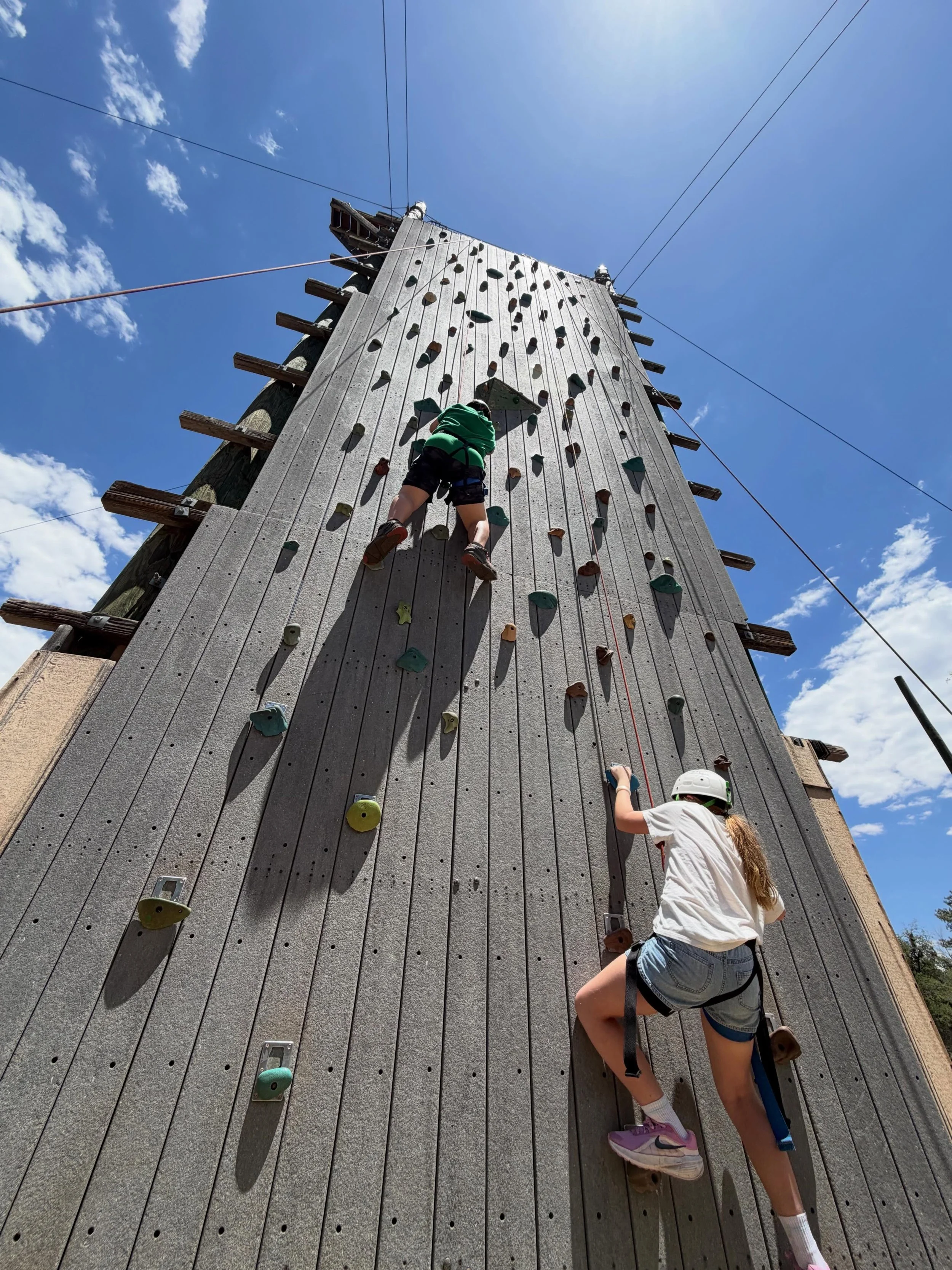 I rock, you rock, Chapel Rock, rock wall. 🧗🏕️ It&rsquo;s ropes course day and the campers are reaching for new heights and challenging themselves. As if that didn&rsquo;t make today fun enough, tonight is the Chapel Rock Carnival, so look out for s