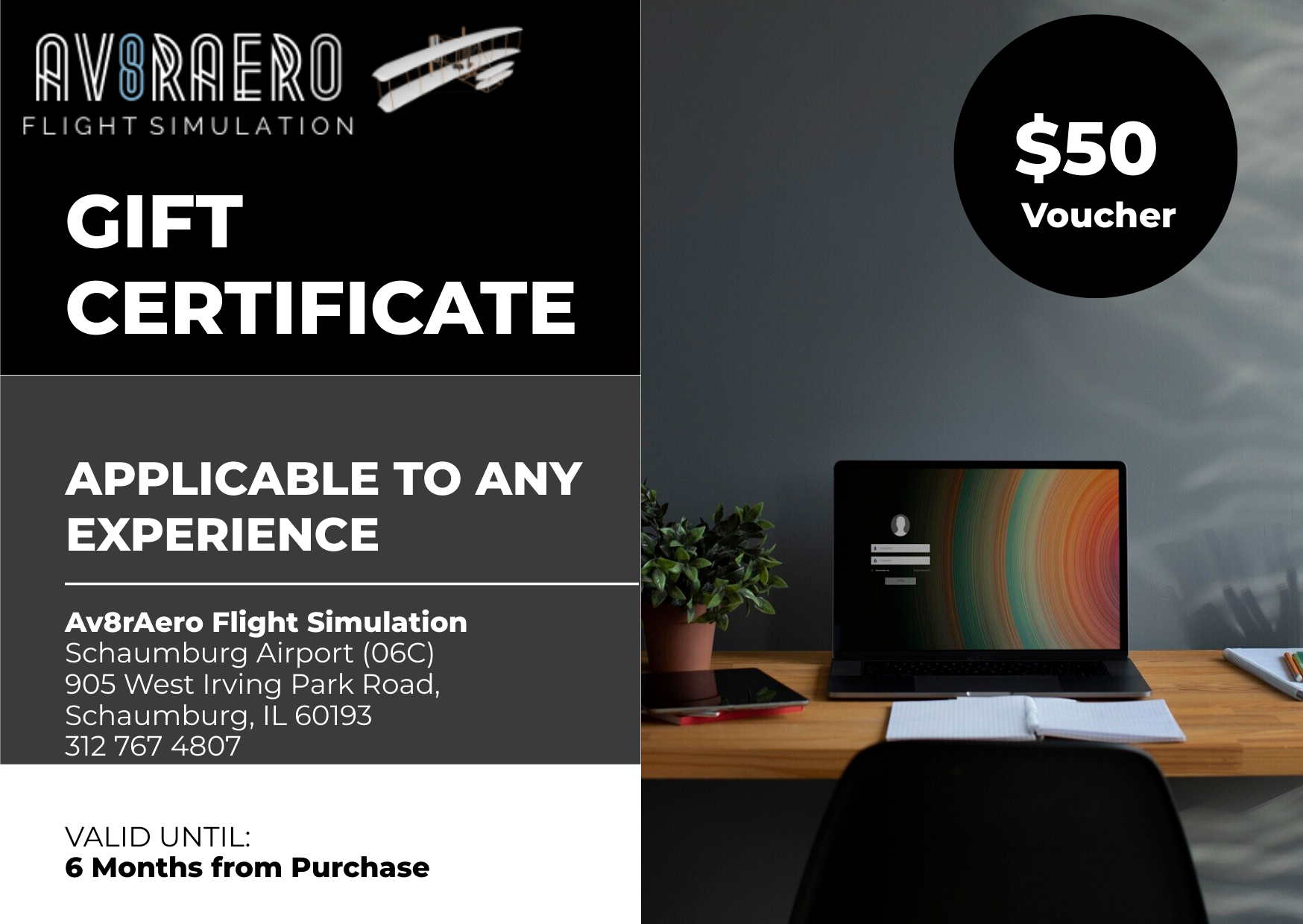 Simulator Flight Gift Voucher ($50)