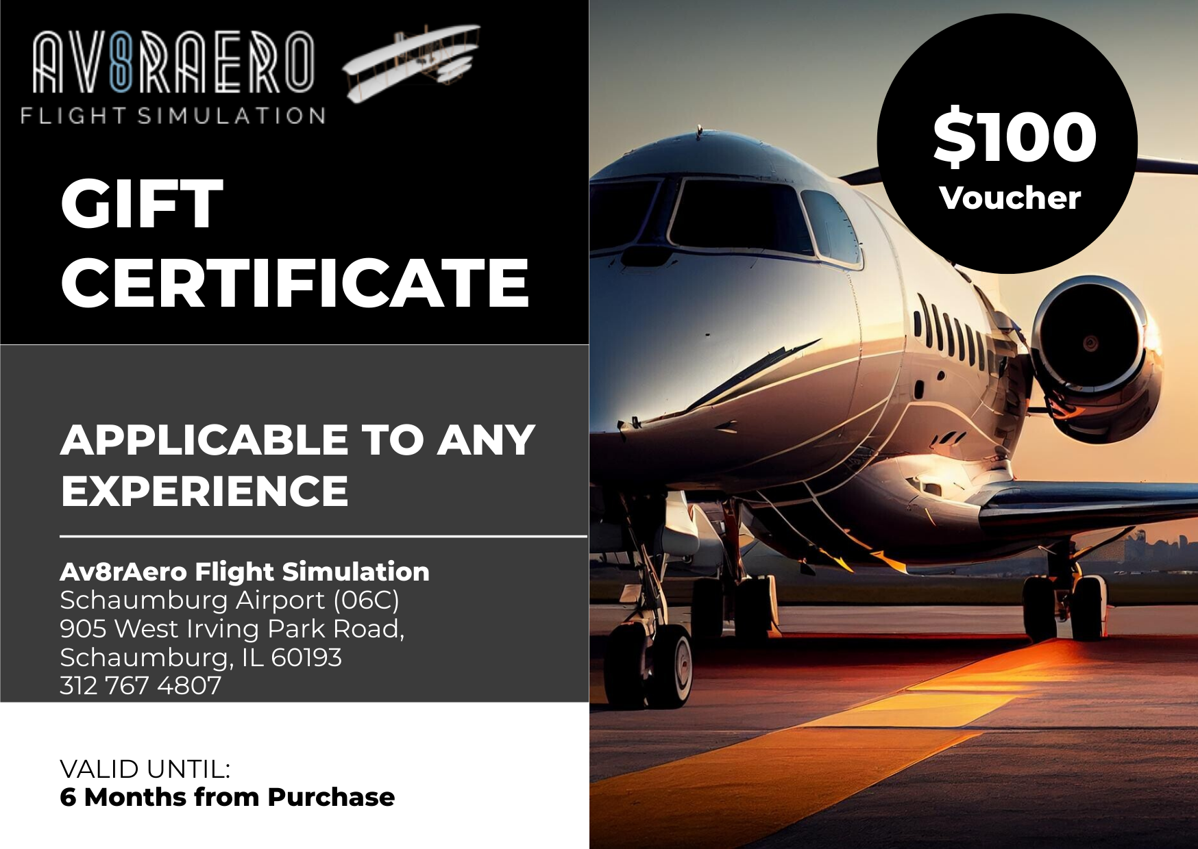 Simulator Flight Gift Voucher ($100)
