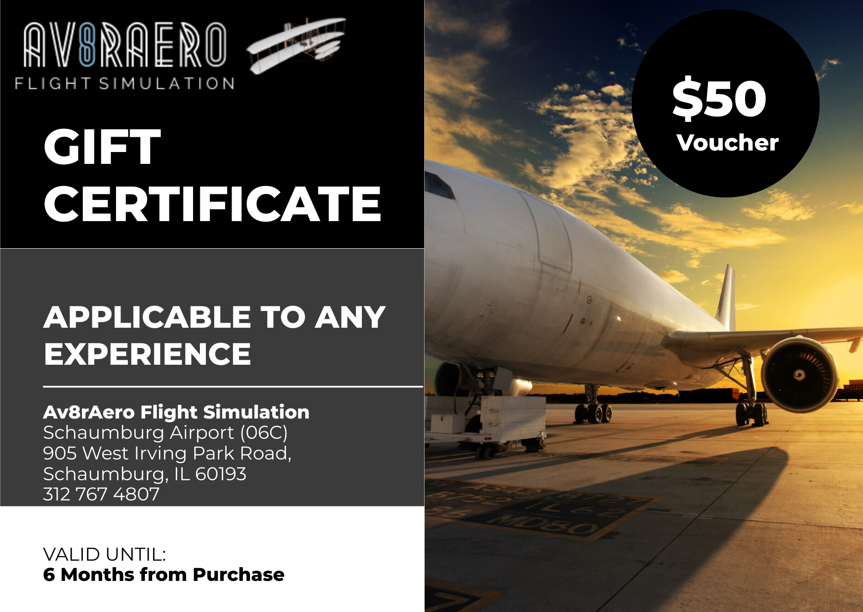 Simulator Flight Gift Voucher ($50)
