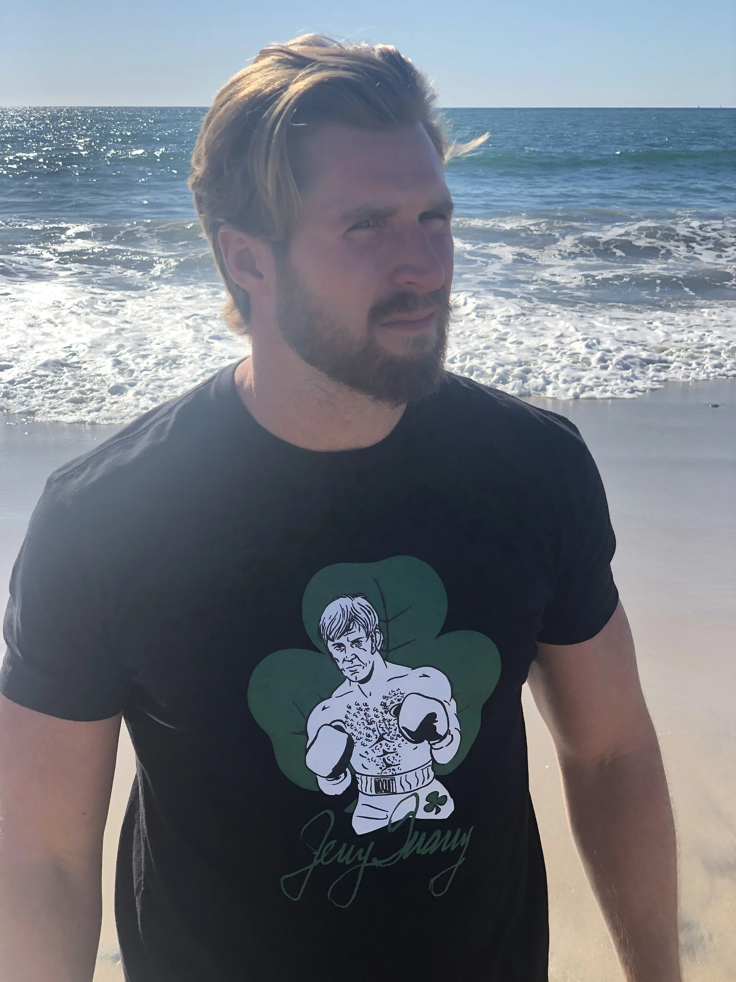 Jerry Quarry "No Quit" T-Shirt Black and Green