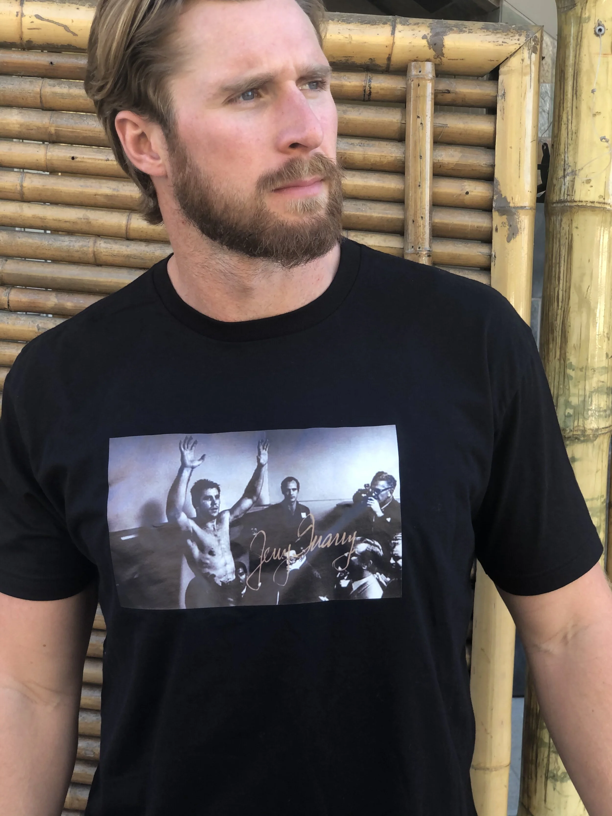 Jerry Quarry "No Quit" T-Shirt Black and White photo