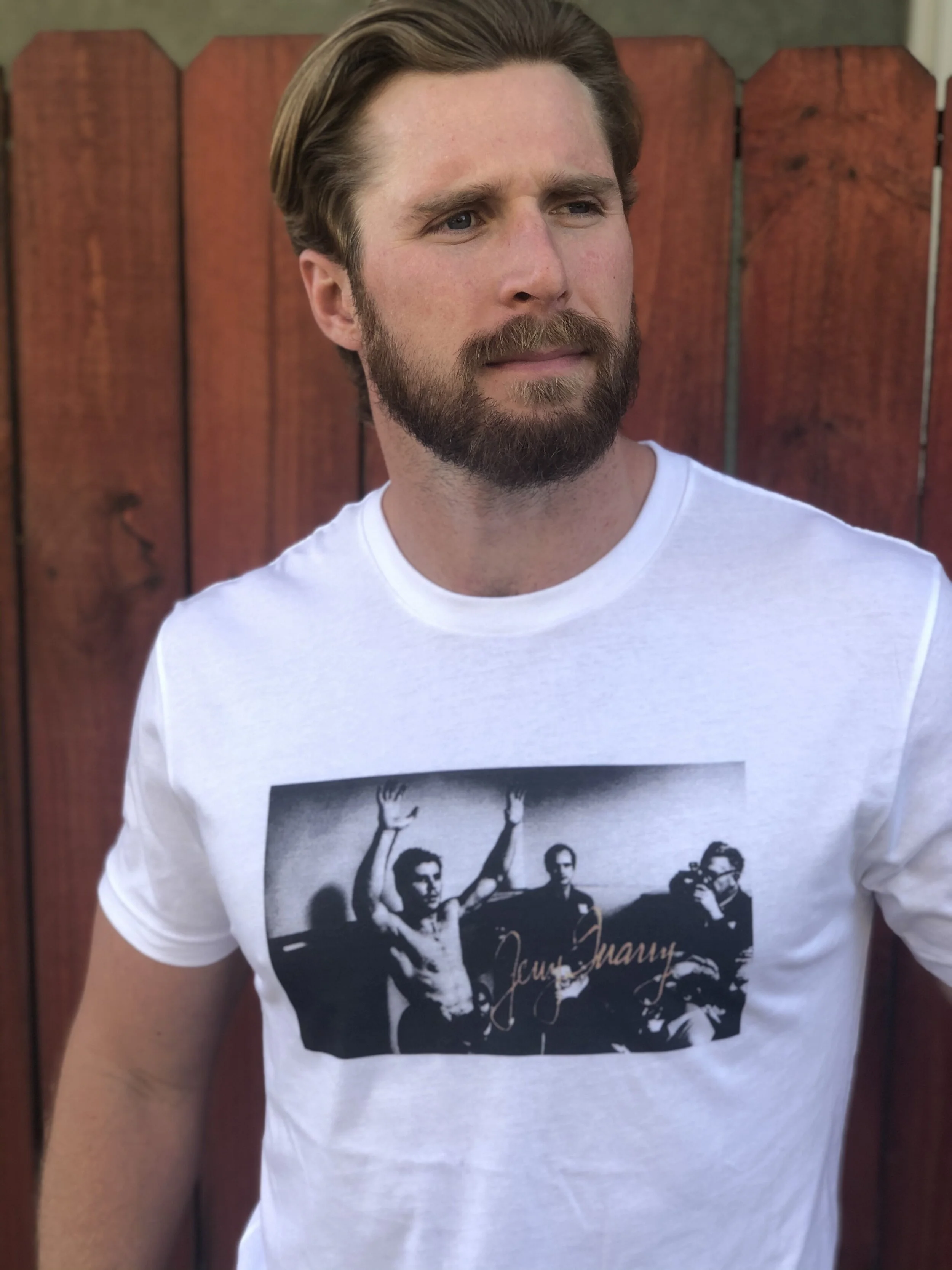 Jerry Quarry "No Quit" T-Shirt White and Black photo