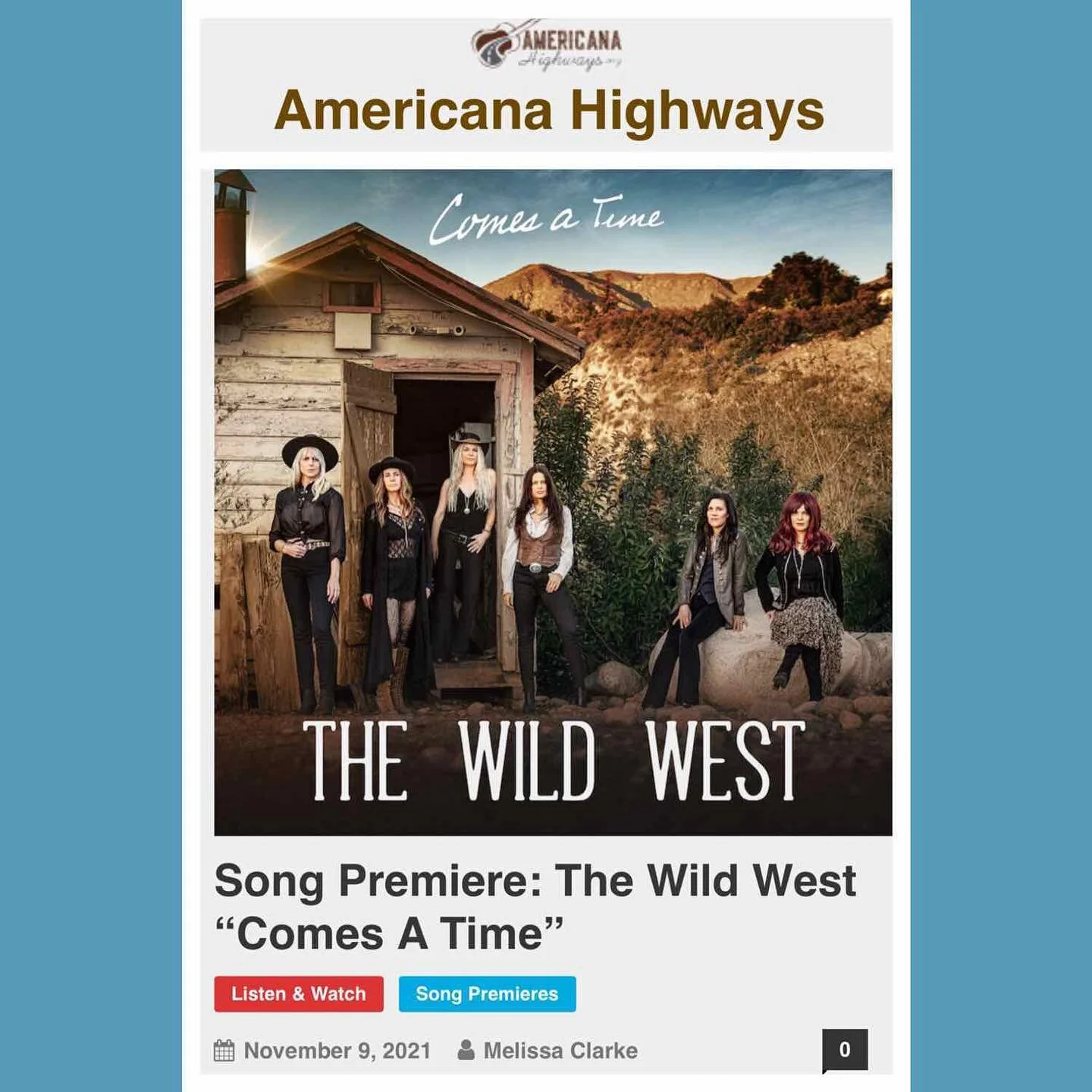 Thank you to Melissa Clarke and Americana Highways for premiering our new single &ldquo;Comes A Time&rdquo; (Neil Young)! Visit link in bio ⤴️ for a first listen. We put this together to release and honor Neil Young on his birthday coming up this Fri