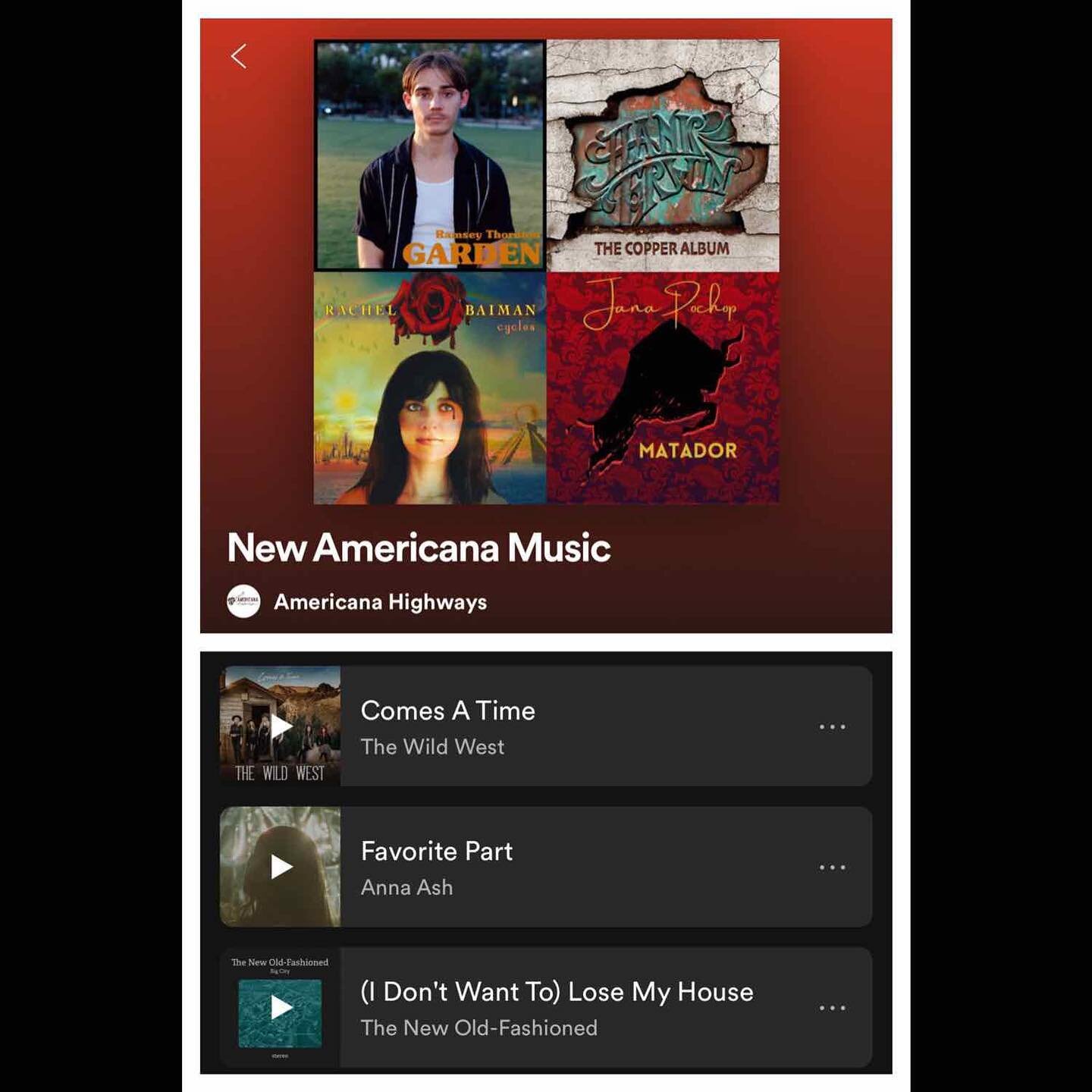 Thank you Americana Highways for including &ldquo;Comes A Time&rdquo; on the New Americana Music spotify playlist! Head on over to link in bio ⤴️ to take a listen 🎧 @americanahighways 

@tawny_ellis @amiliakspicer @heatherannelomax @pijacobs @mandam