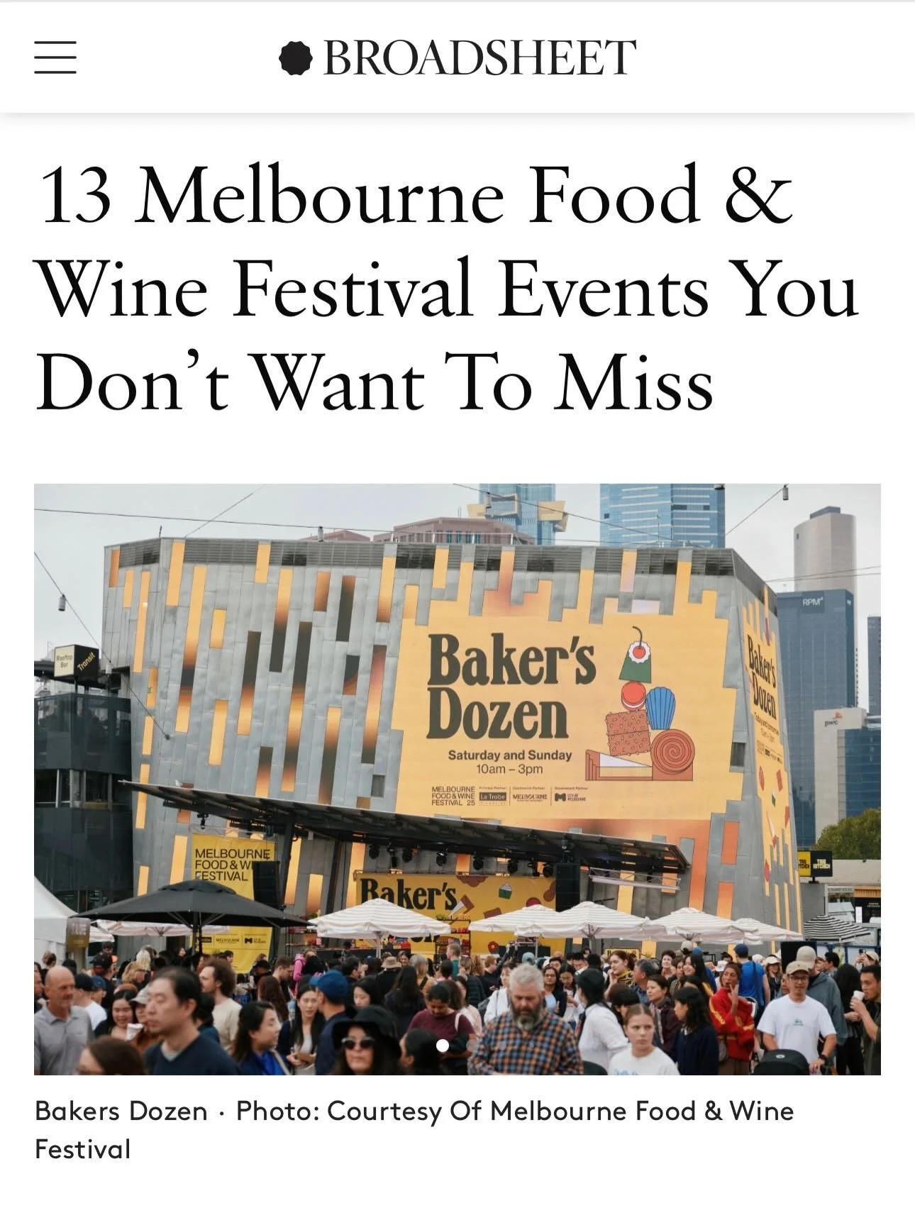 We&rsquo;re proud to be sponsoring the @melbfoodandwine festival this year - and for our beer to be served at this fantastic event, &lsquo;Lunch with Helen Goh&rsquo;.

Thanks to @broadsheet_melb for the shoutout too!