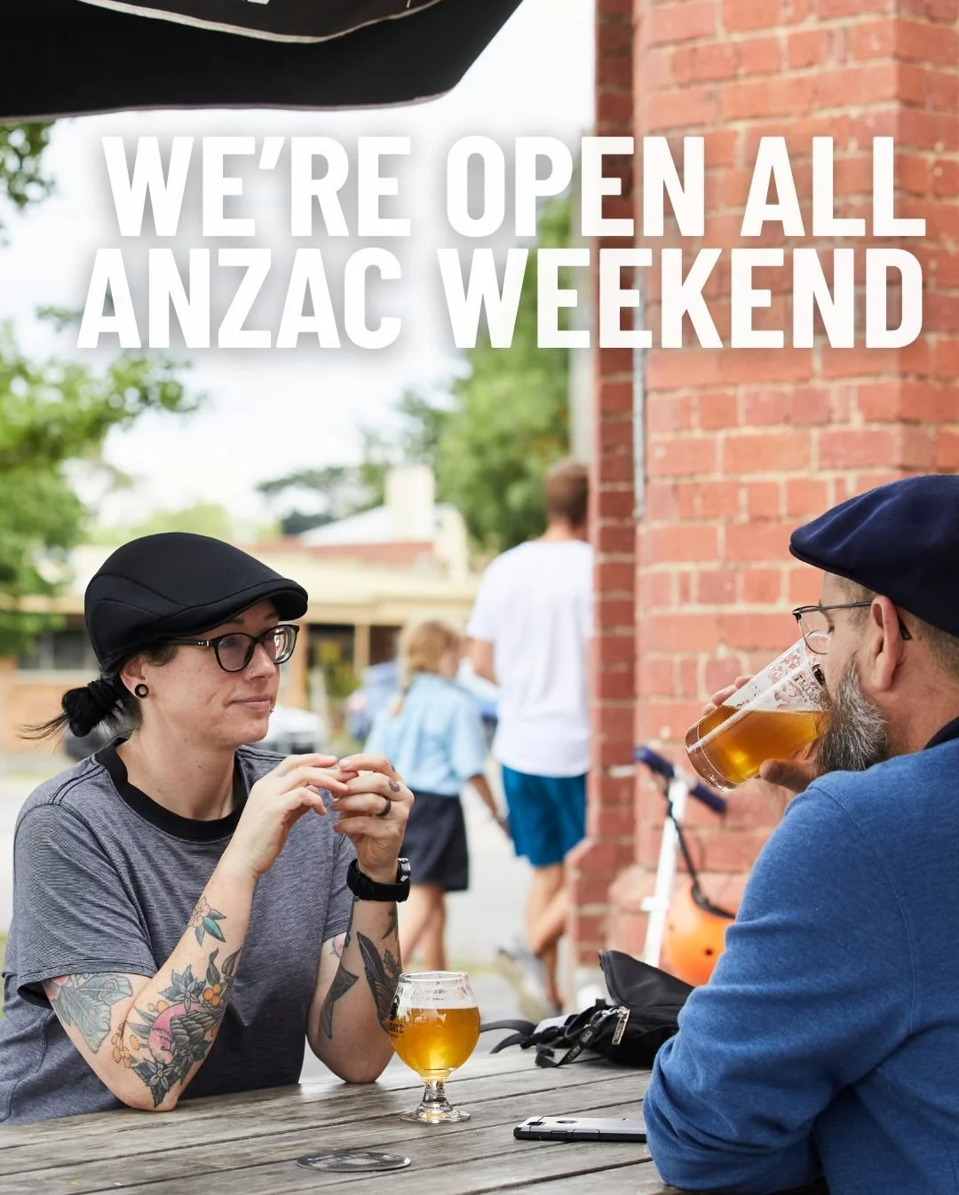 Yes, we are open all ANZAC weekend!

Open all day from noon, no public holiday surcharge and only one hour on the VLine from Southern Cross - it&rsquo;s the perfect way to spend an autumn weekend.

 🍂🍁 And wow, the Ranges are really putting on a sh