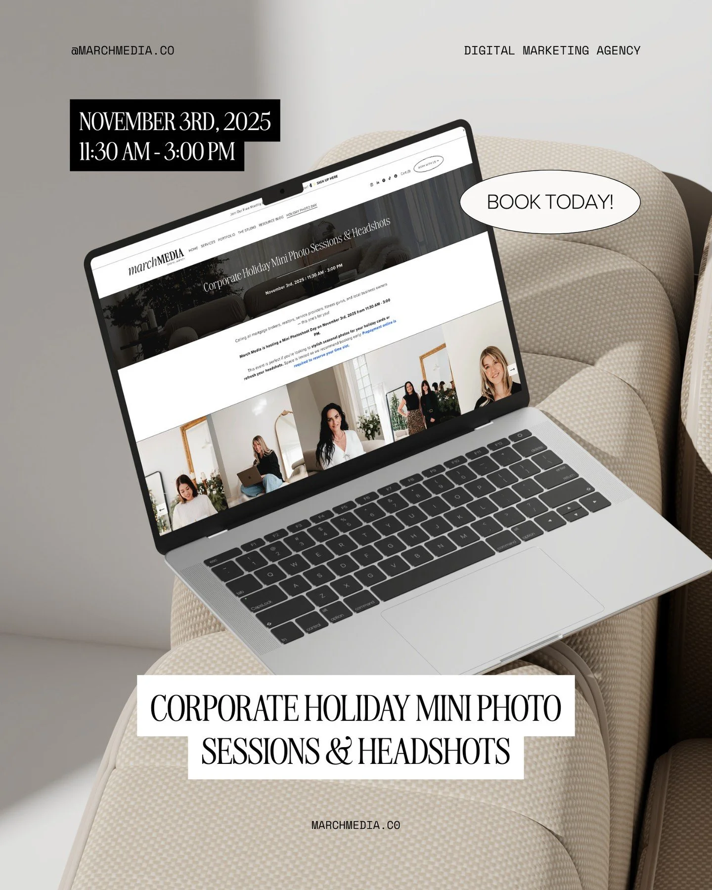 ✨ NOW BOOKING ✨⁠
⁠
Limited spots available for our Corporate Holiday Minis &amp; Headshots @winroseparkstudio!⁠
⁠
📅 November 3rd, 2025 | 11:30 AM - 3:00 PM.⁠
⁠
Prepayment required to reserve your spot. Book online today. Link in bio!⁠
⁠
Perfect for 