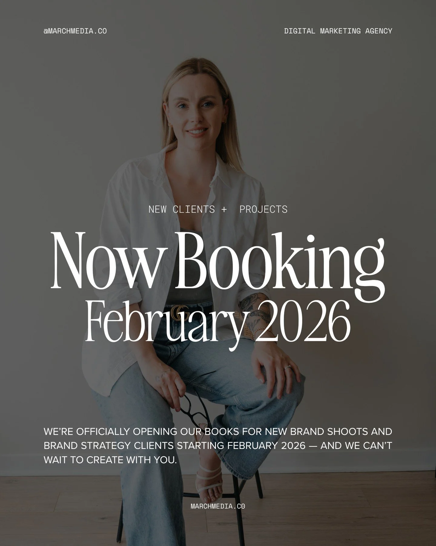 We&rsquo;re officially opening our books for new brand shoots and brand strategy clients starting February 2026 and we can&rsquo;t wait to create with you. ✨📸⁠
⁠
If you&rsquo;ve been thinking about refreshing your visuals, planning a content day, or