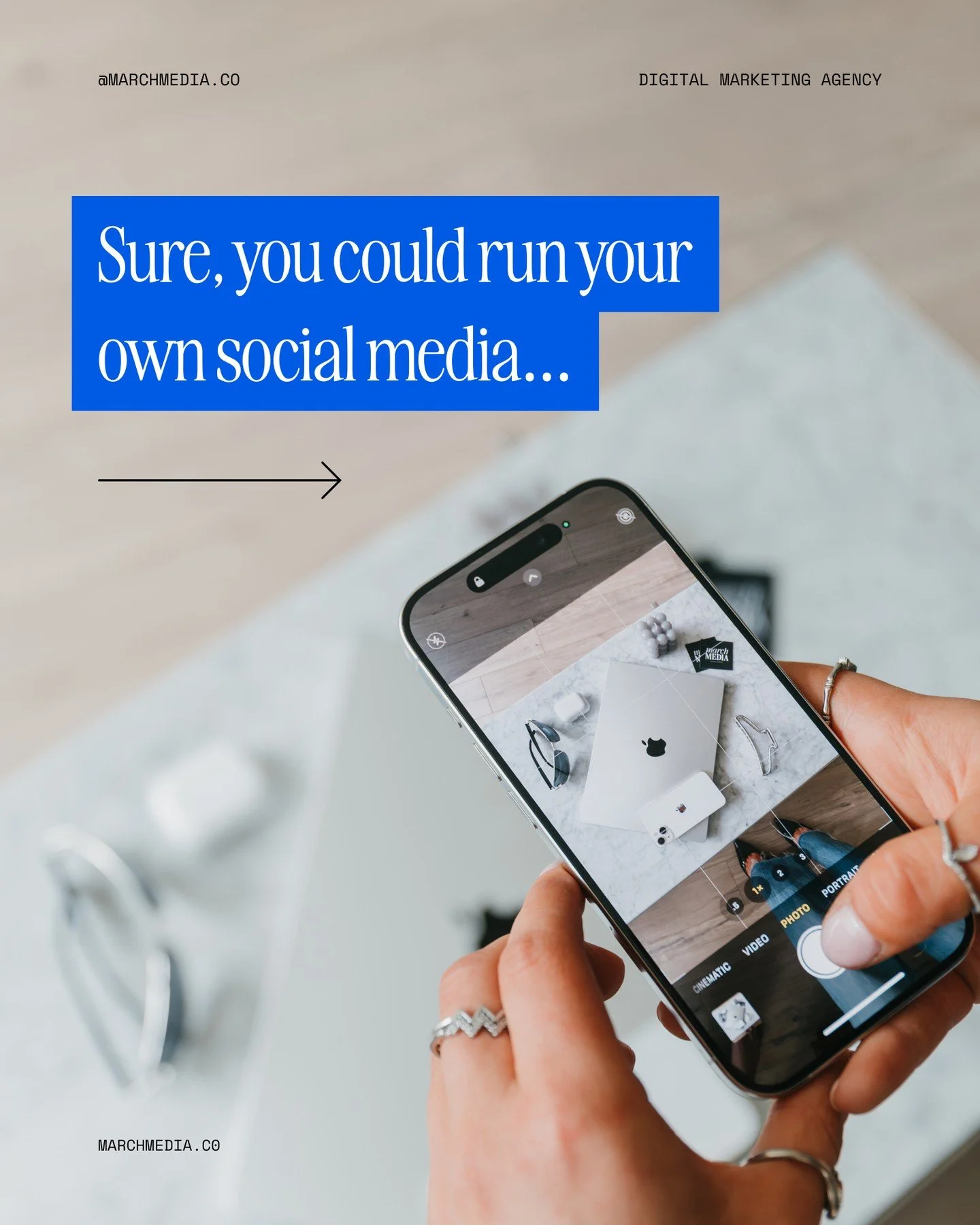 Running your own social media is absolutely possible.⁠
⁠
But between writing captions, designing graphics, planning content, sourcing imagery, and staying consistent week after week&hellip; it quickly becomes another full-time job.⁠
⁠
And chances are