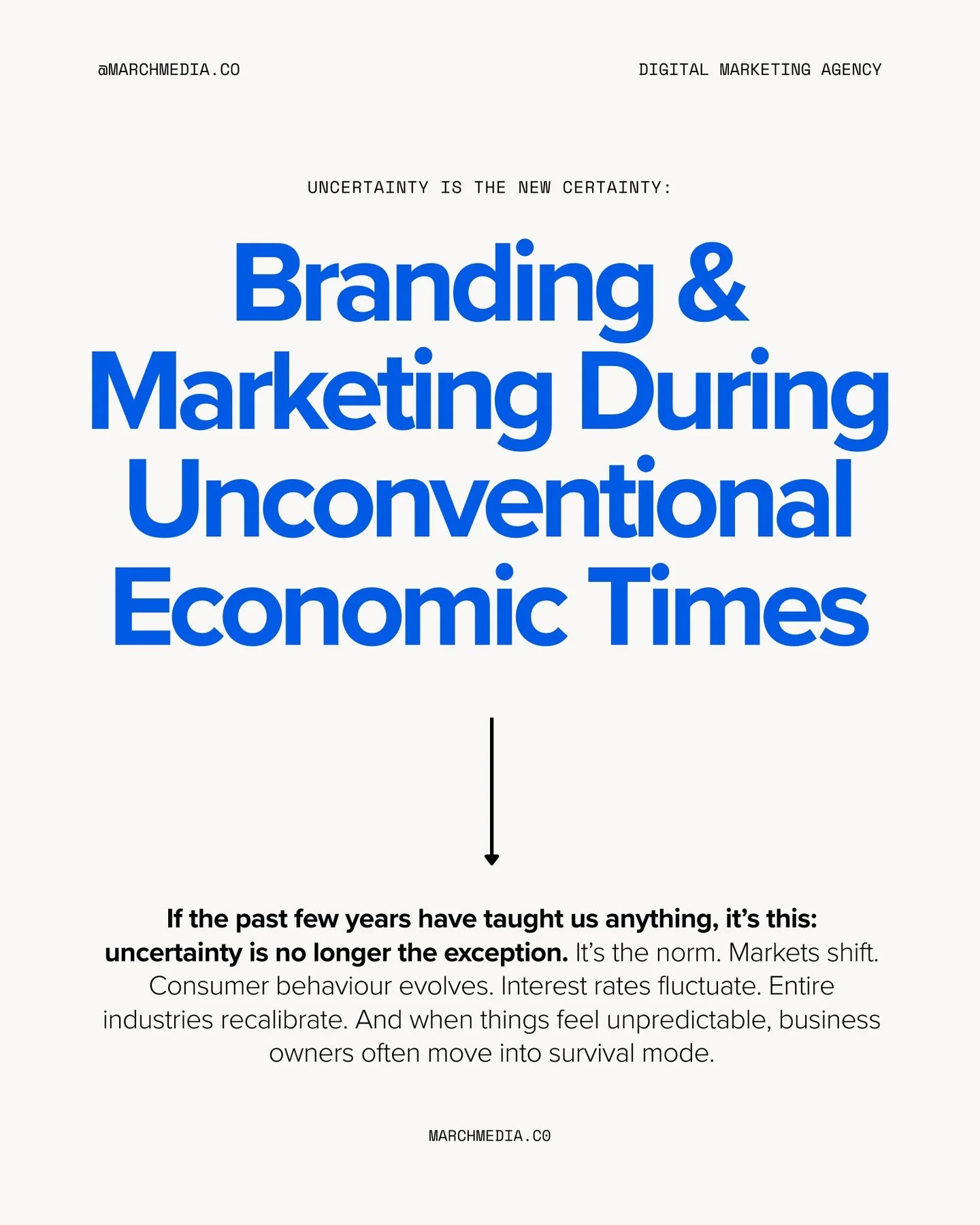Uncertainty is the new certainty. 📊⁠
⁠
Markets shift. Consumer behaviour evolves. Interest rates fluctuate. And when things feel unpredictable, many business owners move into survival mode.⁠
⁠
The instinct is often to do more.⁠
⁠
To say yes to every
