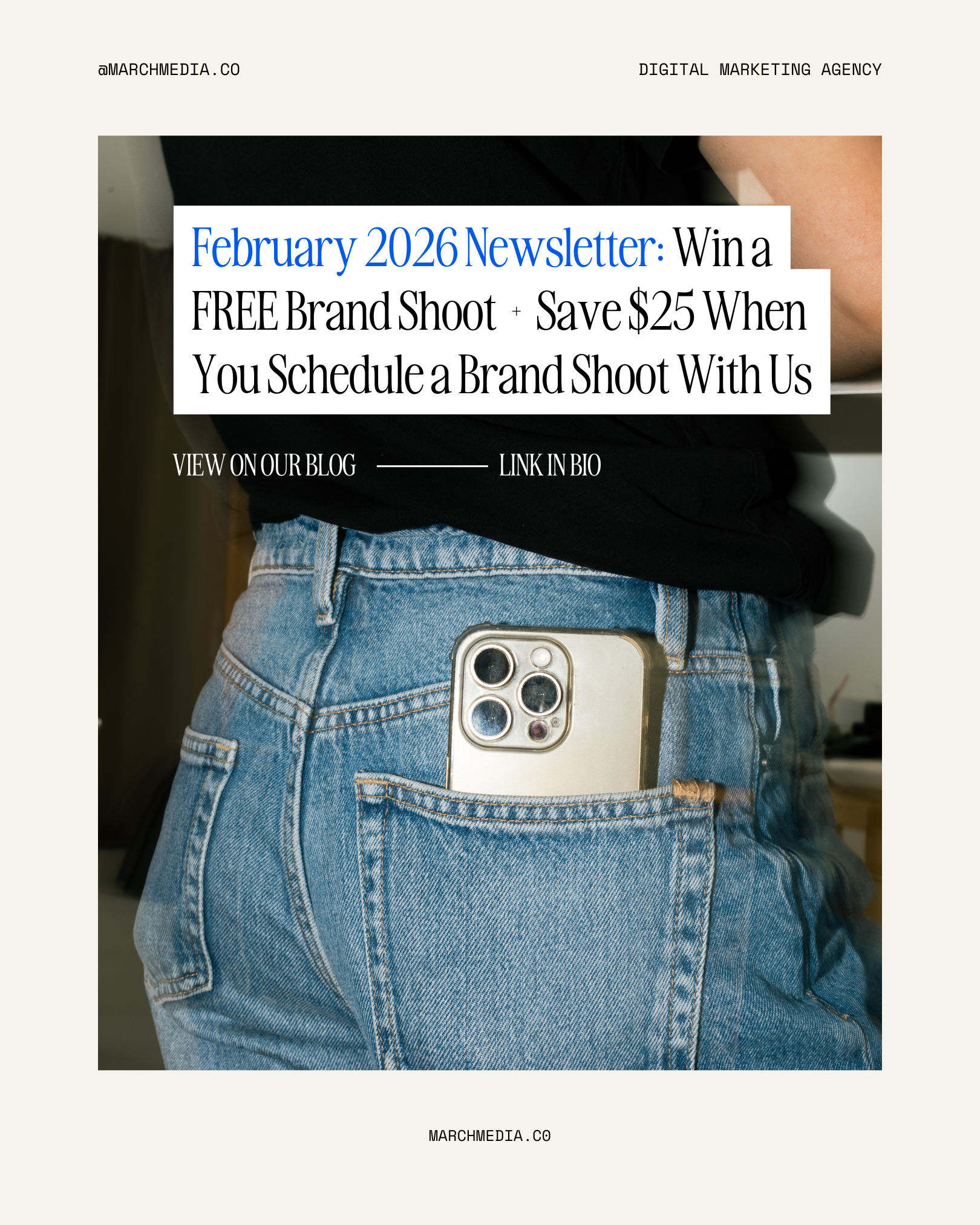 February 2026 Newsletter: Win a FREE Brand Shoot + Save $25 When You Schedule a Brand Shoot With Us
