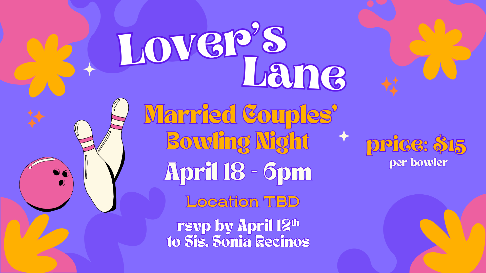 Purple and Yellow Playful Vibrant Bowling Night Virtual Invitation (Presentation).png