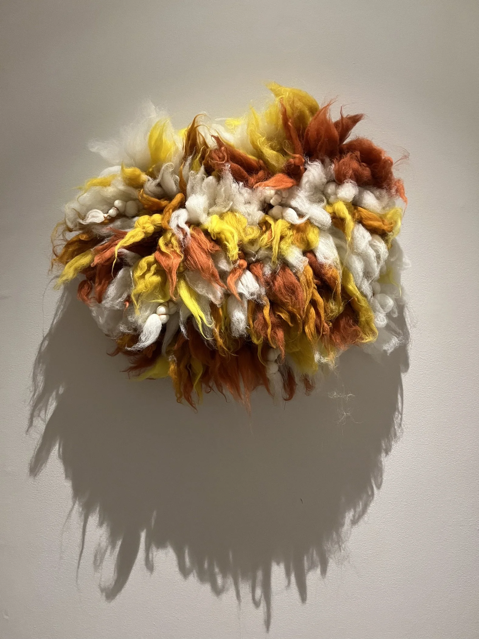 CIRCLE WOOLUME  - rav, sennep, rust rød, råhvidt