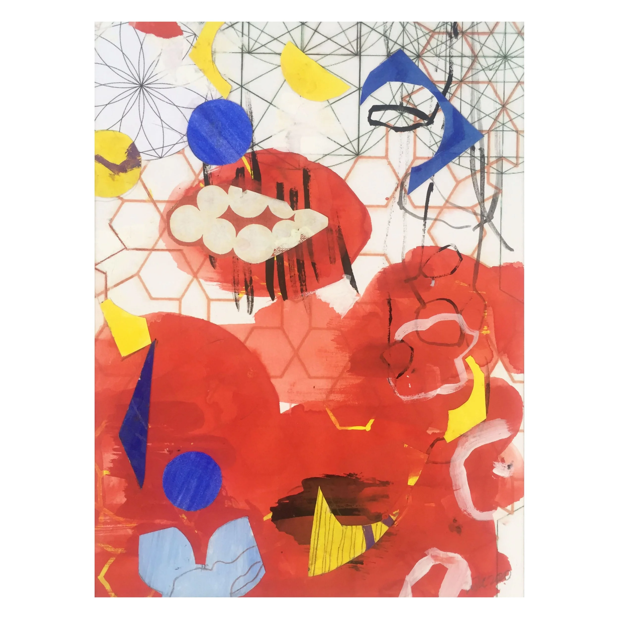Poppy | 2020 | gouache & collage on paper | 26.5 x 19.3cm | Private collection