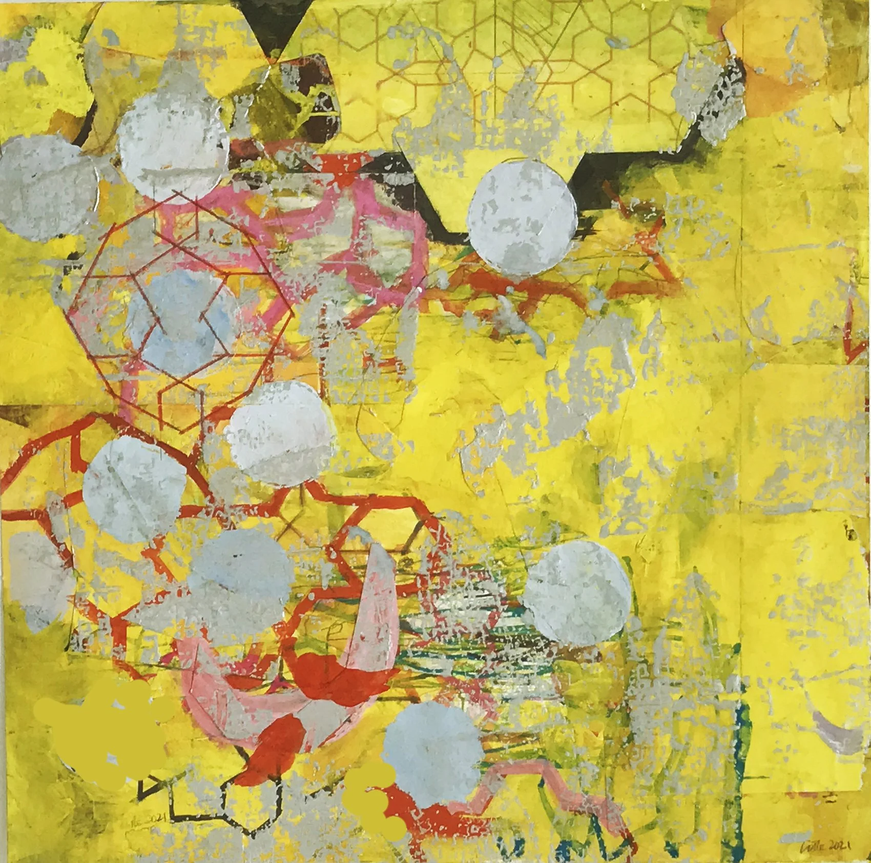 Golden Cape 2021 gouache and mixed media 32.5 x 32.5cm.jpg