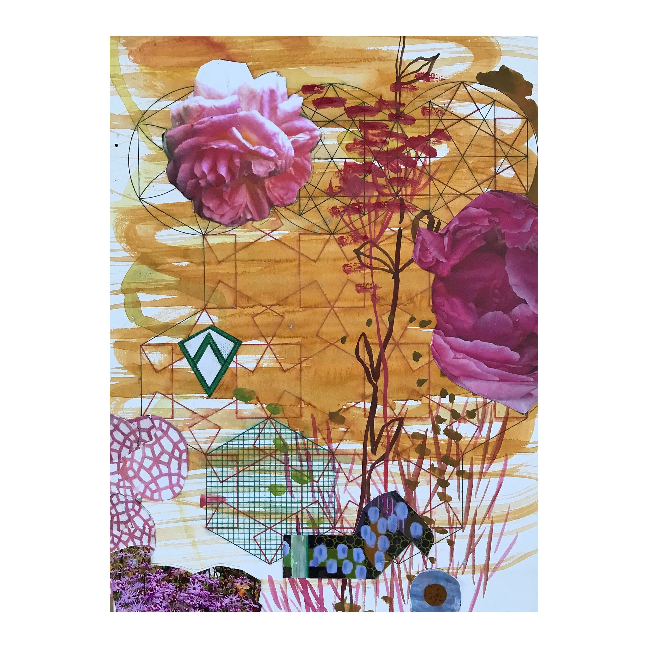 September | 2020 \ gouache & collage on paper | 27 x 19.5cm | Private Collection