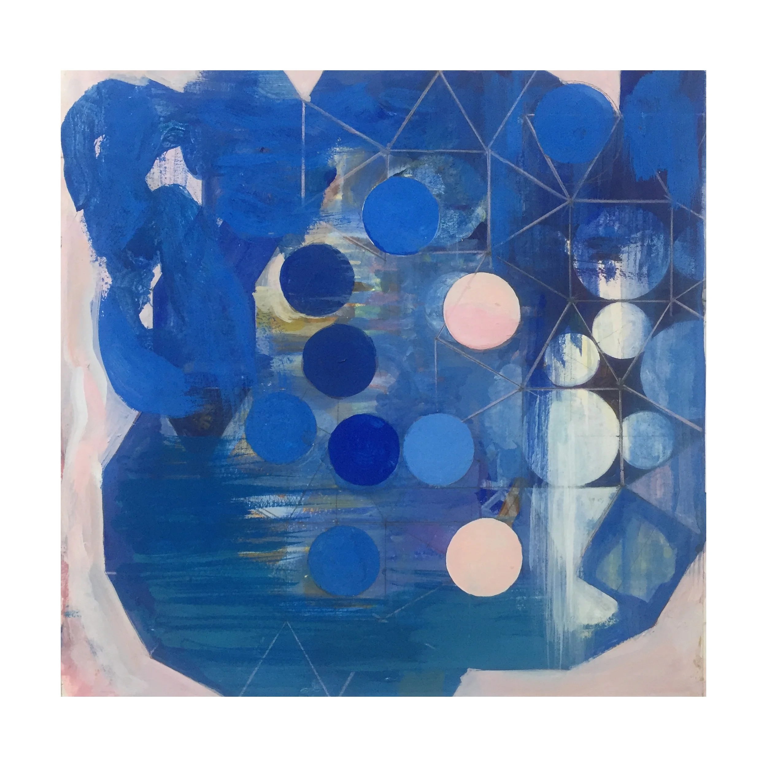 Missing Blue | 2019 | gouache on paper | 31 x 31cm | Private Collection