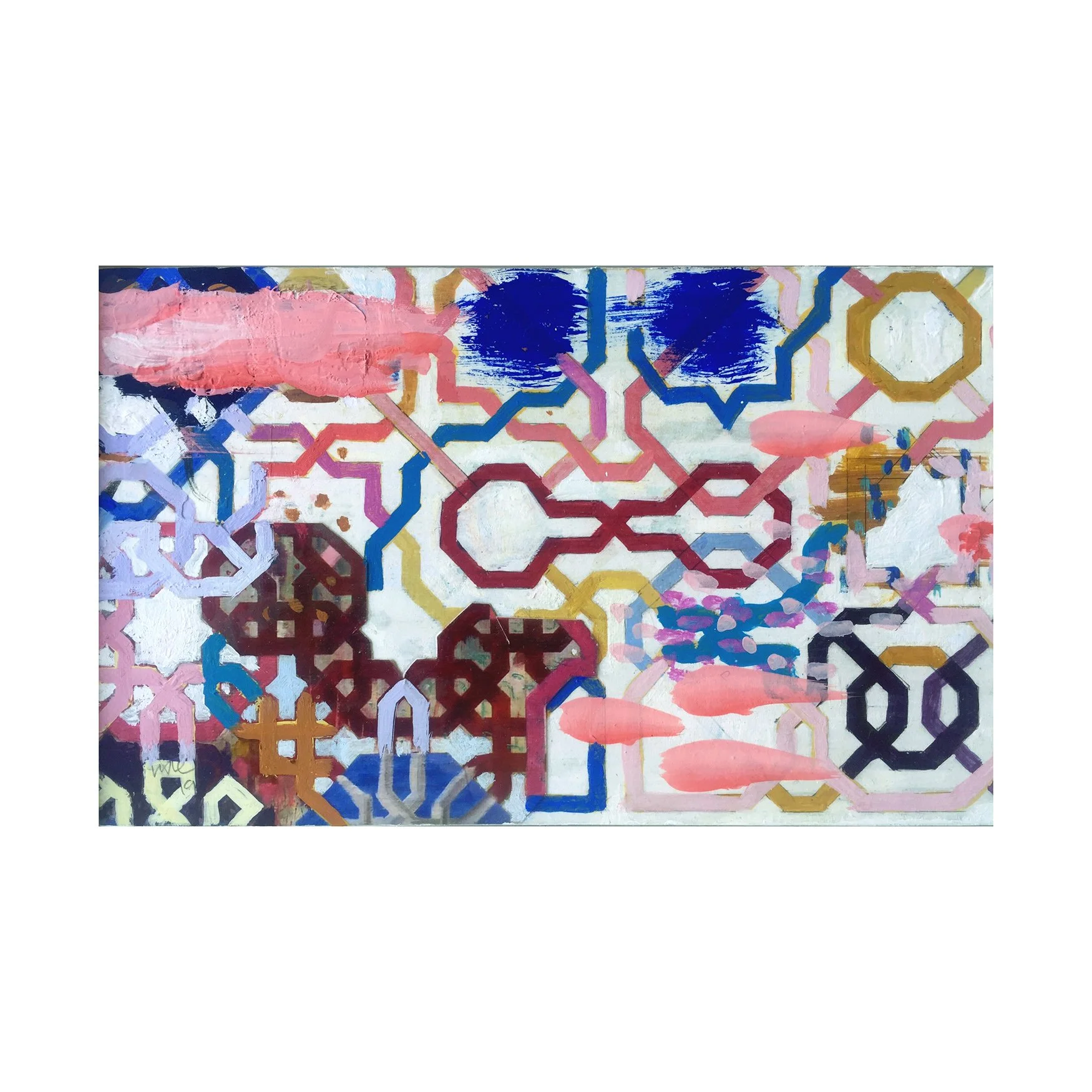 Interlock| 2019 | acrylic gouache on paper | Private Collection