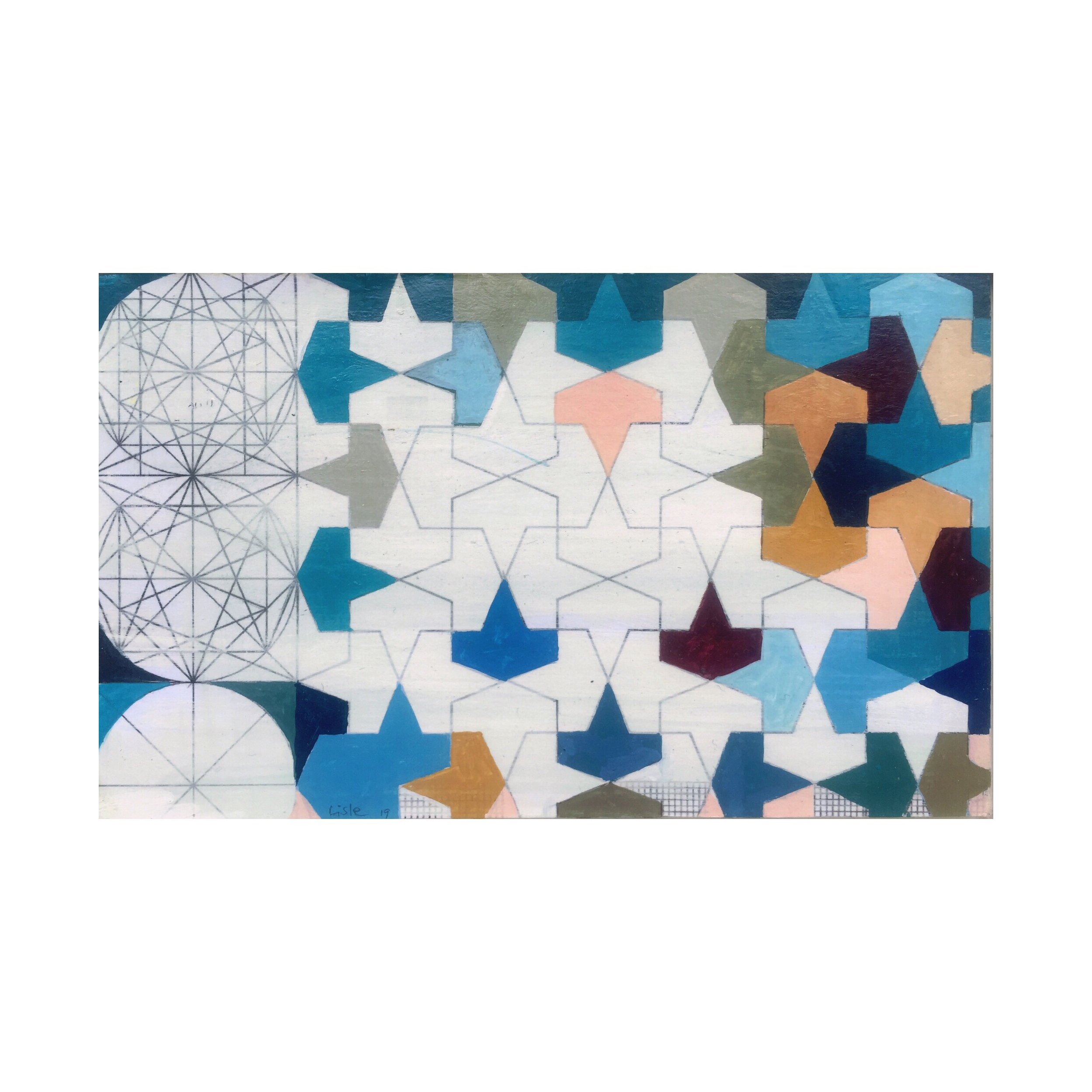 Elements | 2019 | acrylic gouache on wood panel | Private Collection