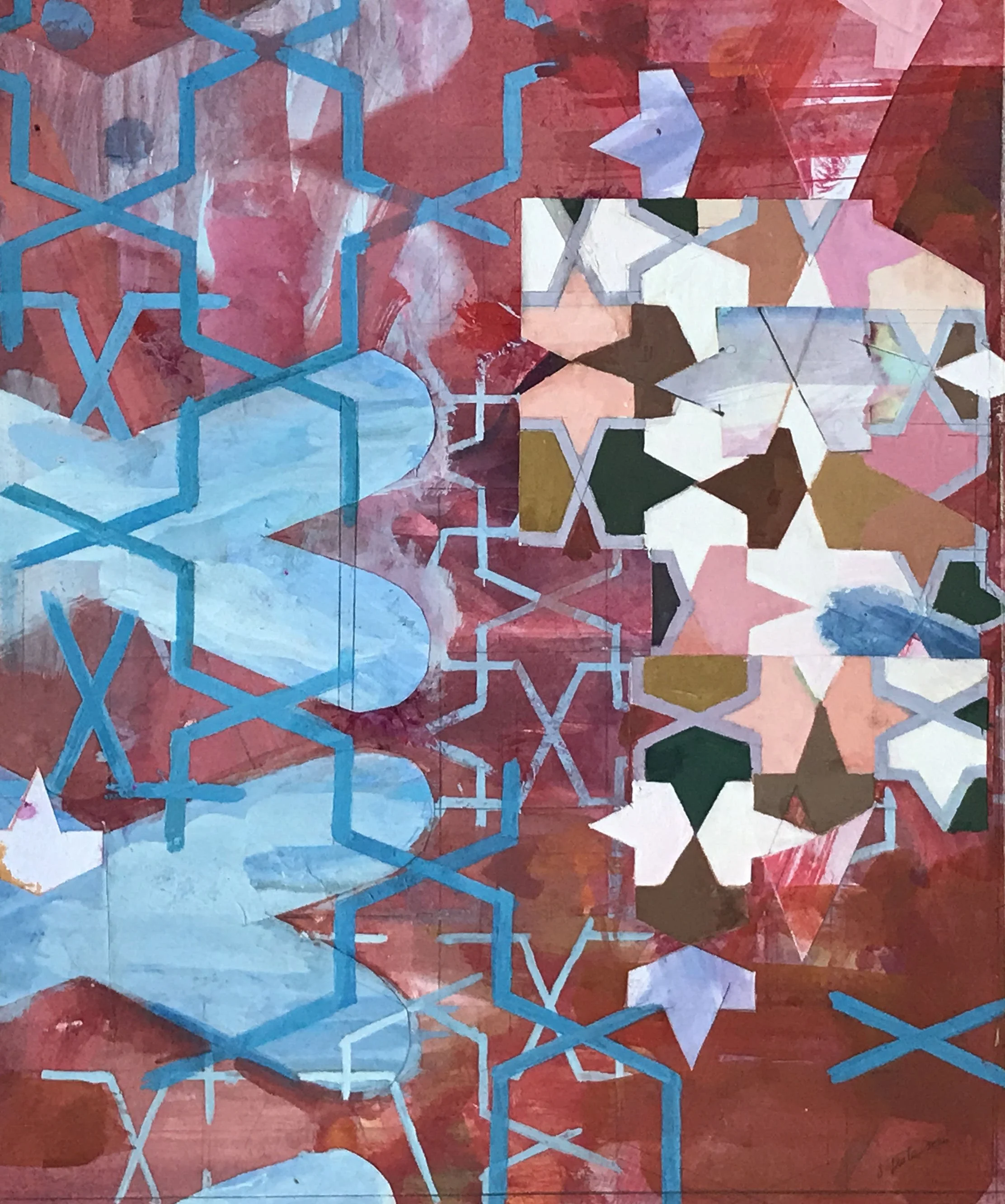 Black swan Collected Clouds 2026, gouache & collage, 41x35cm.jpg