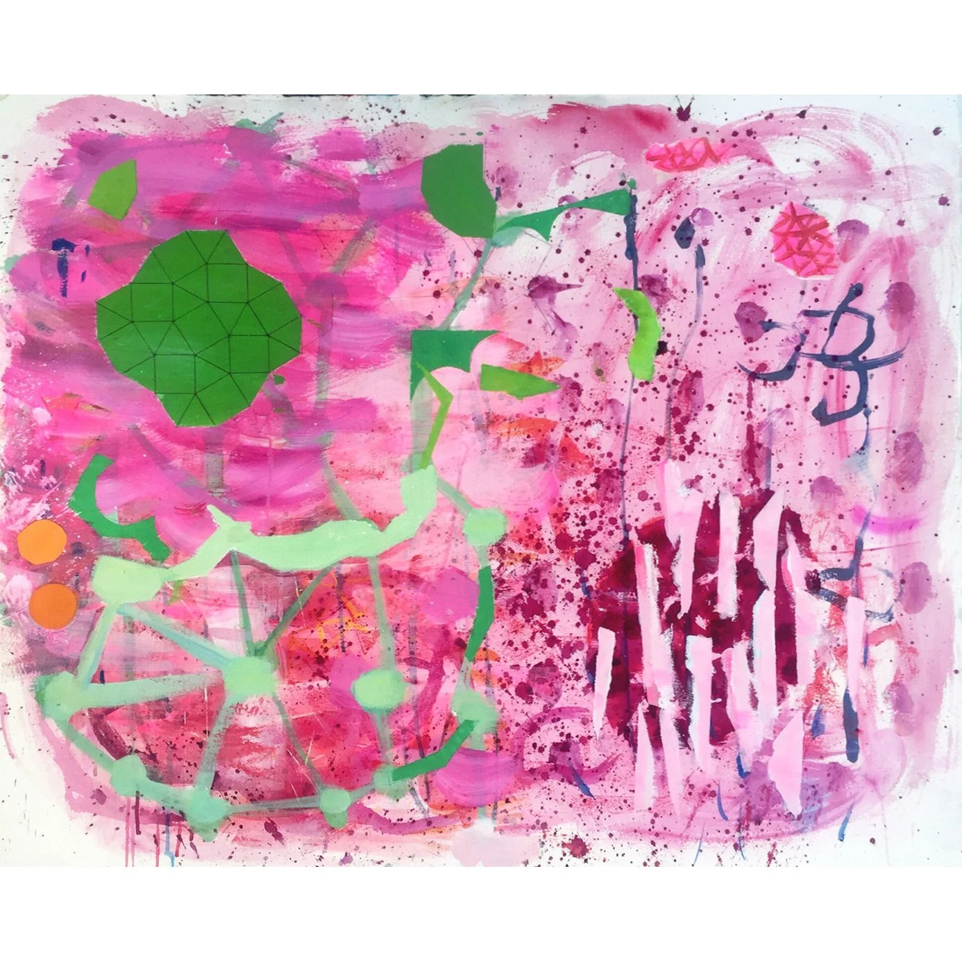 Whispering / 2023 / gouache/acrylic & mixed media on Arches paper / 85.5 x 102cm