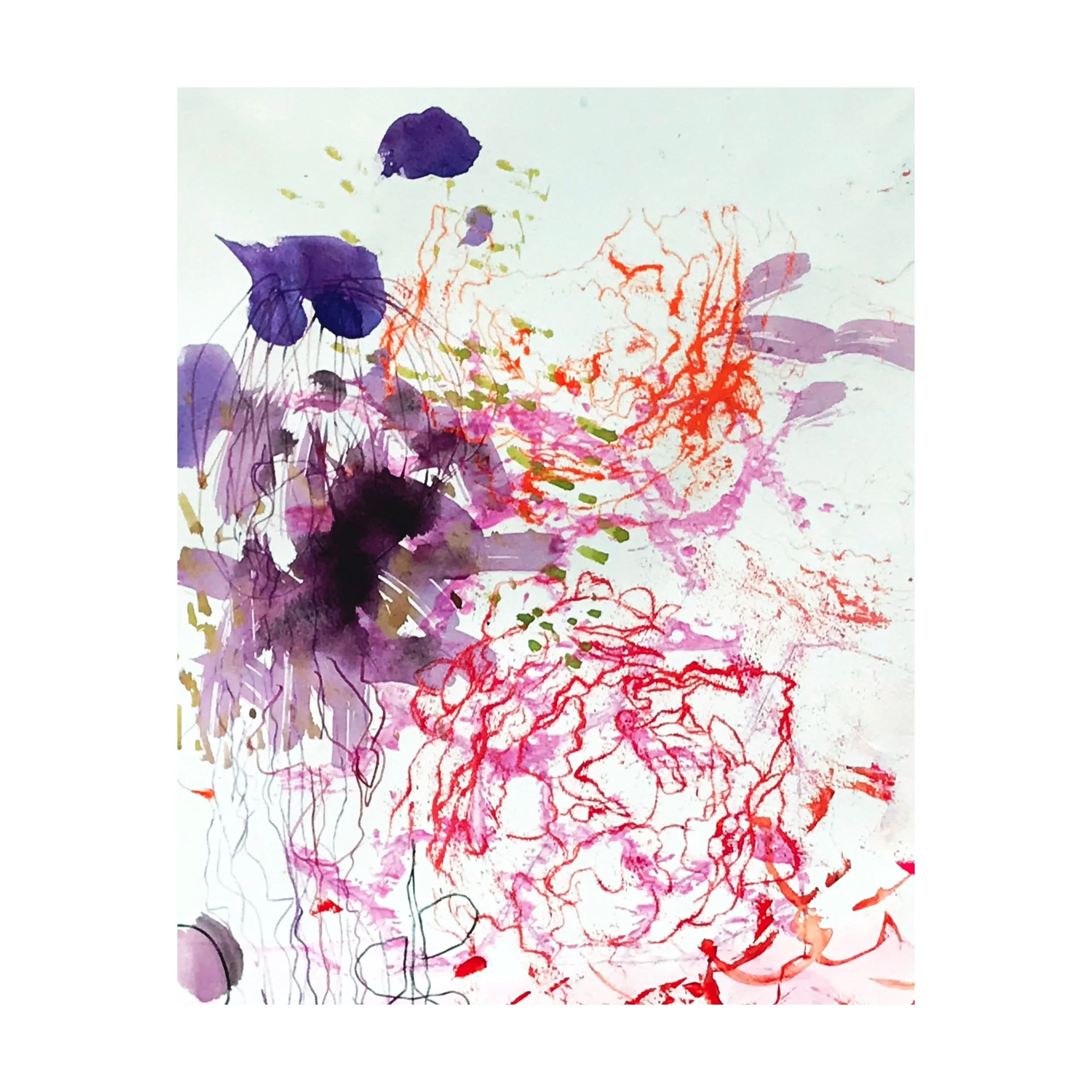 Imprint | 2021 | oil transfer & gouache | Private Collection