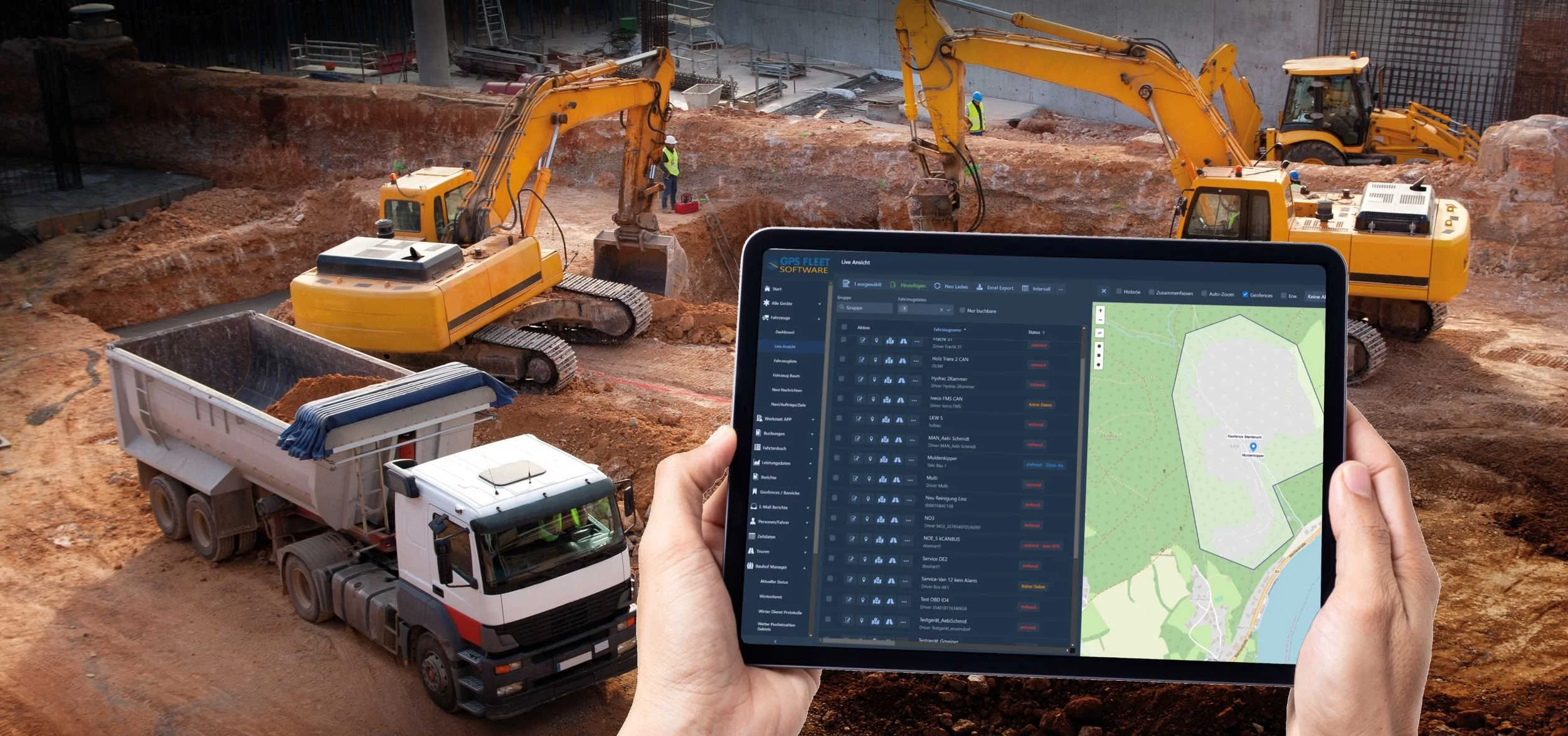 Digitize Construction Machinery with GPS Tracking — GPS Fleet Software