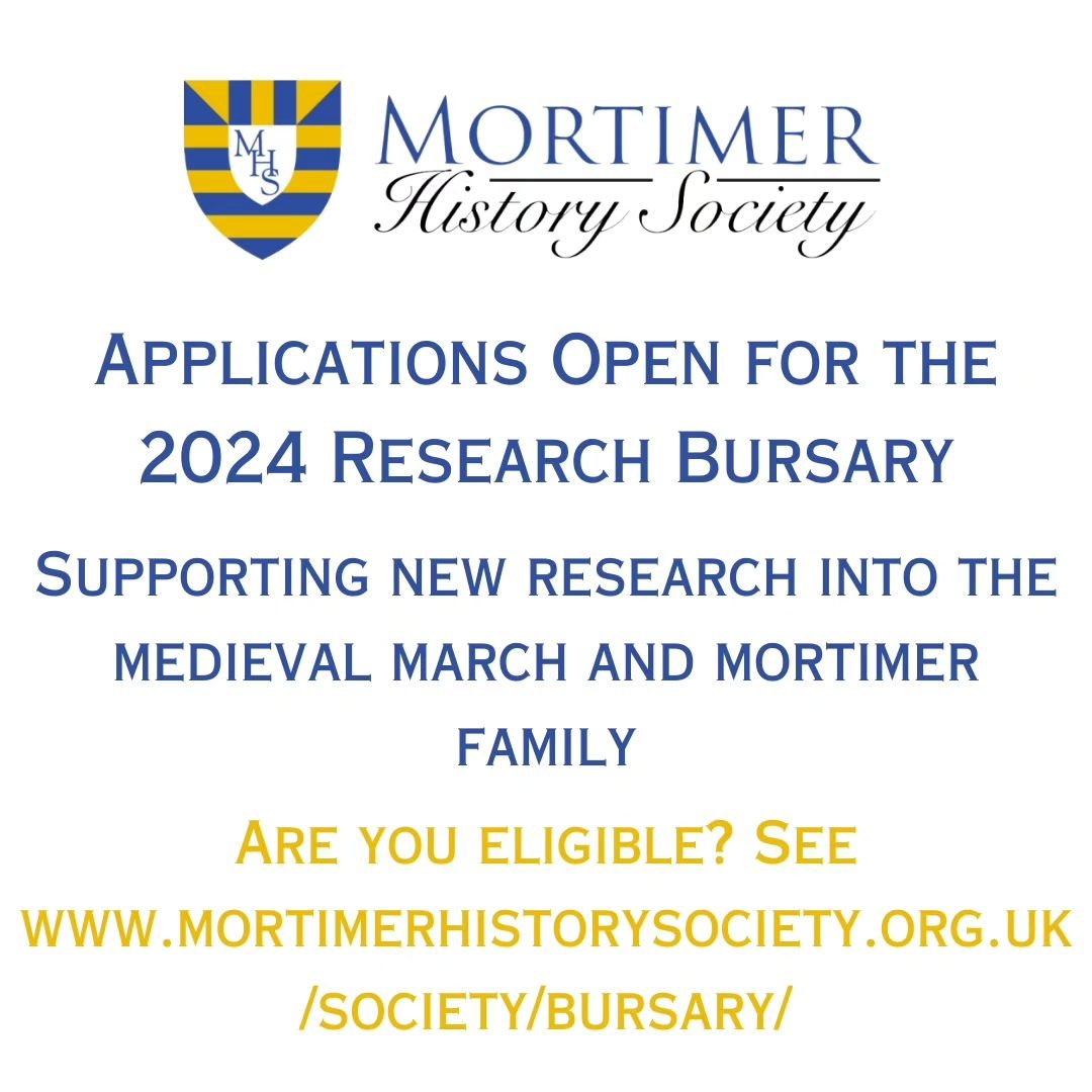 The Mortimer History Society is offering two &pound;1,000 bursaries for students researching the Medieval Welsh March, the Marcher Lordships or the Mortimer family. See if you're eligible!
@themedievalmagazine 
@medievalistsnet 
@historytoday.mag
@ri
